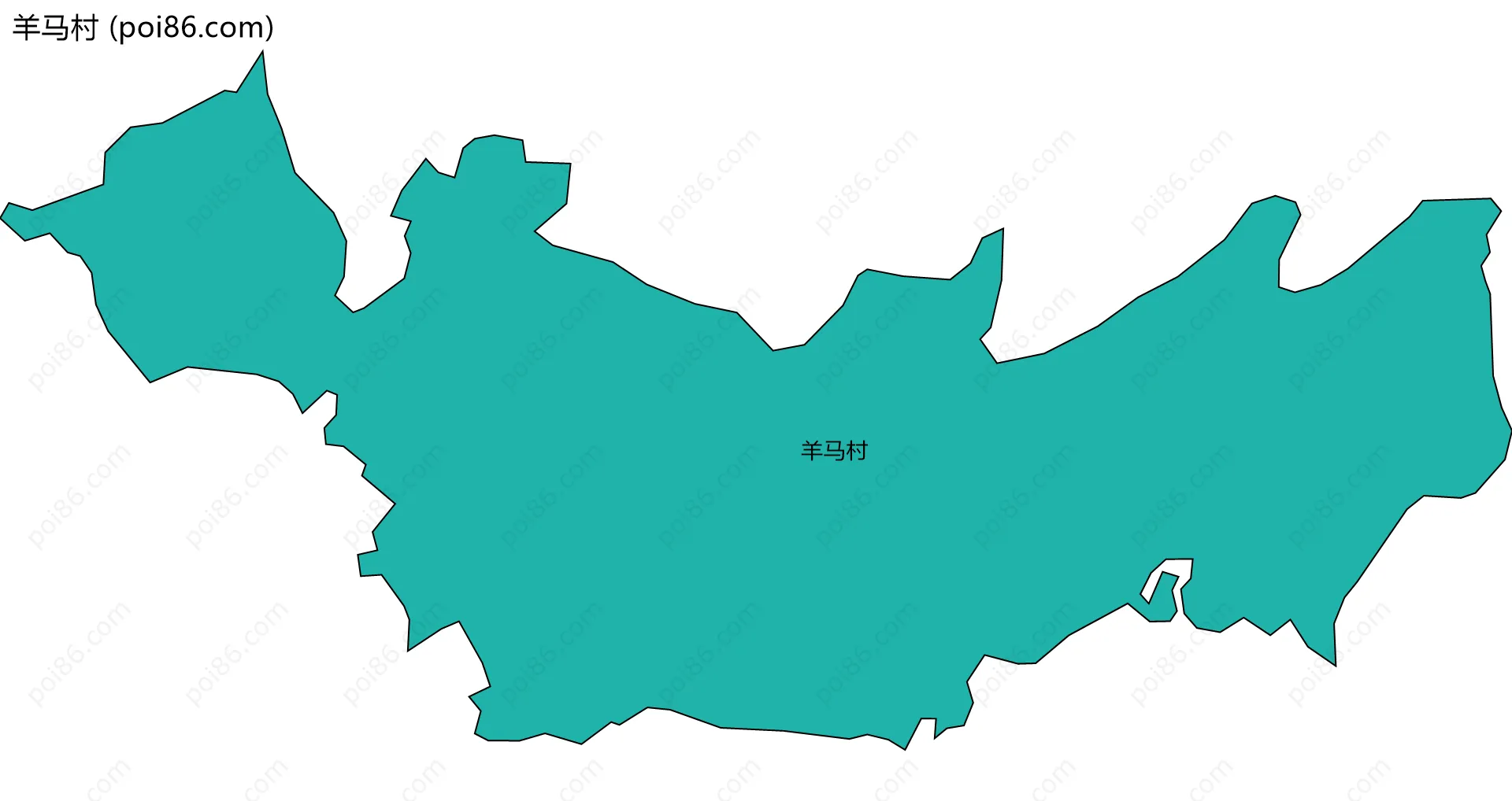 羊马村边界地图