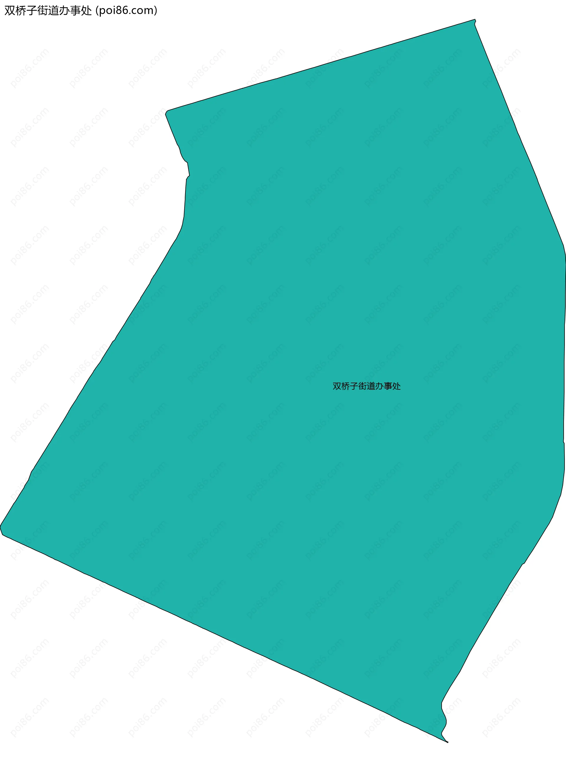 双桥子街道办事处边界地图(五级行政区划)