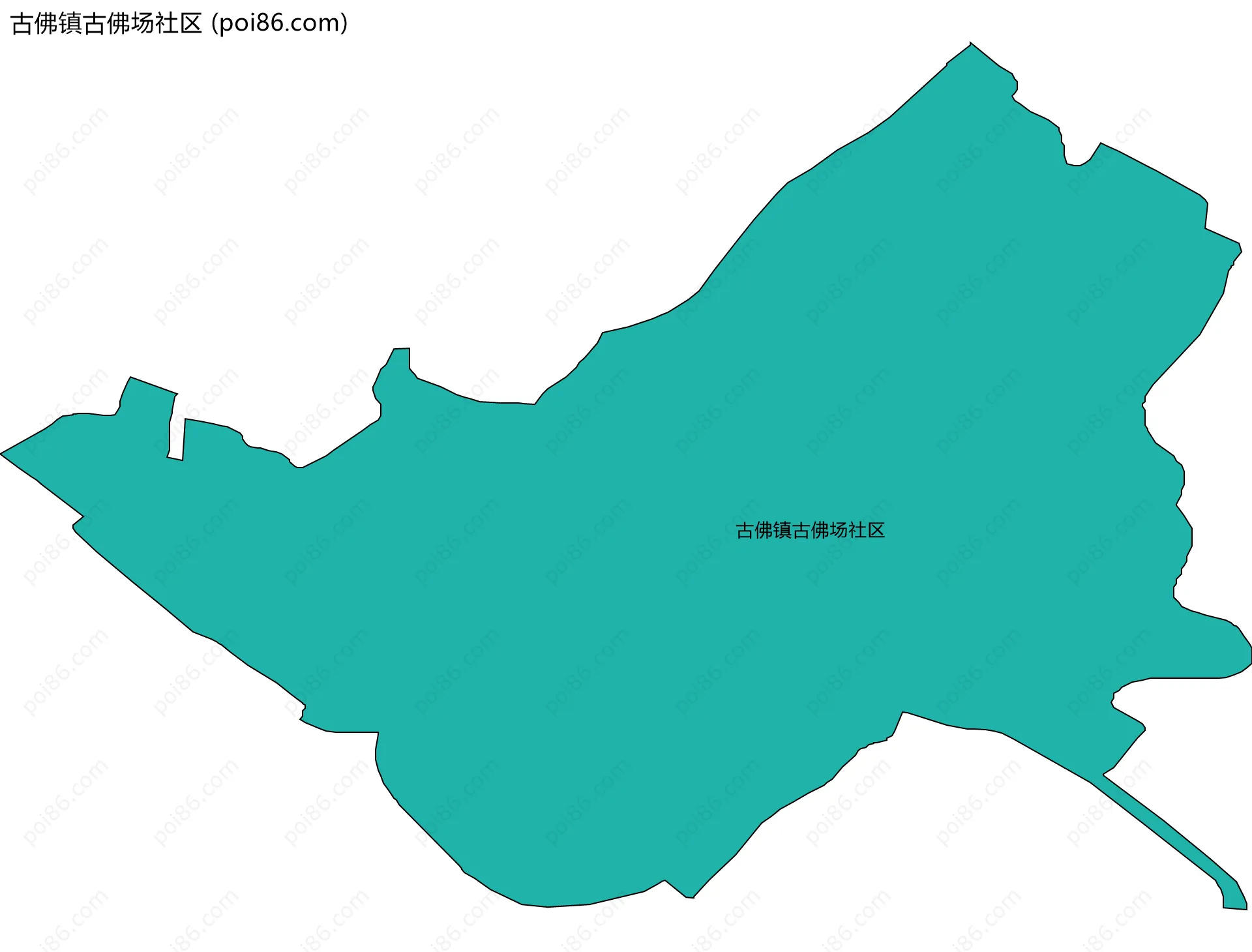 古佛镇古佛场社区边界地图