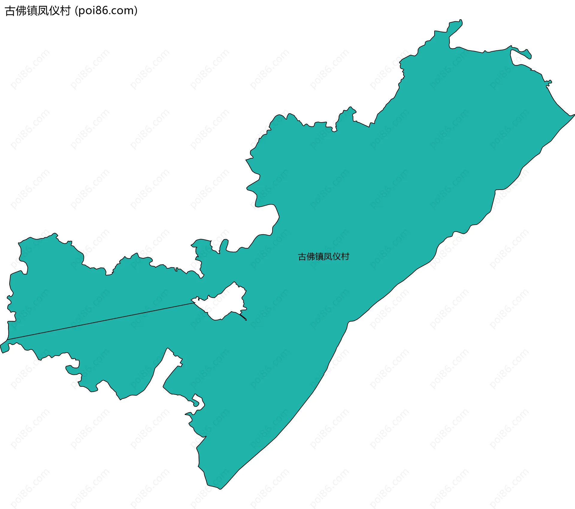 古佛镇凤仪村边界地图