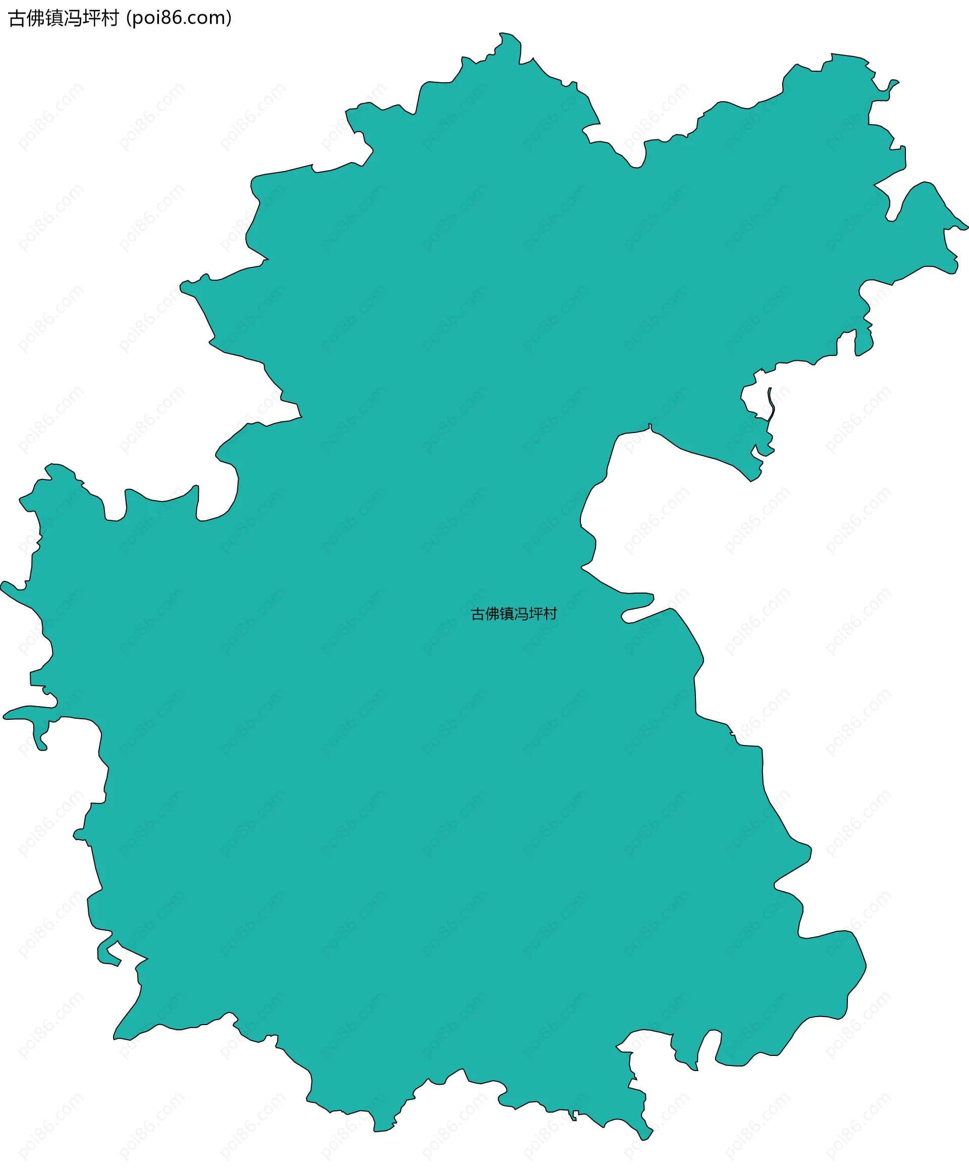 古佛镇冯坪村边界地图