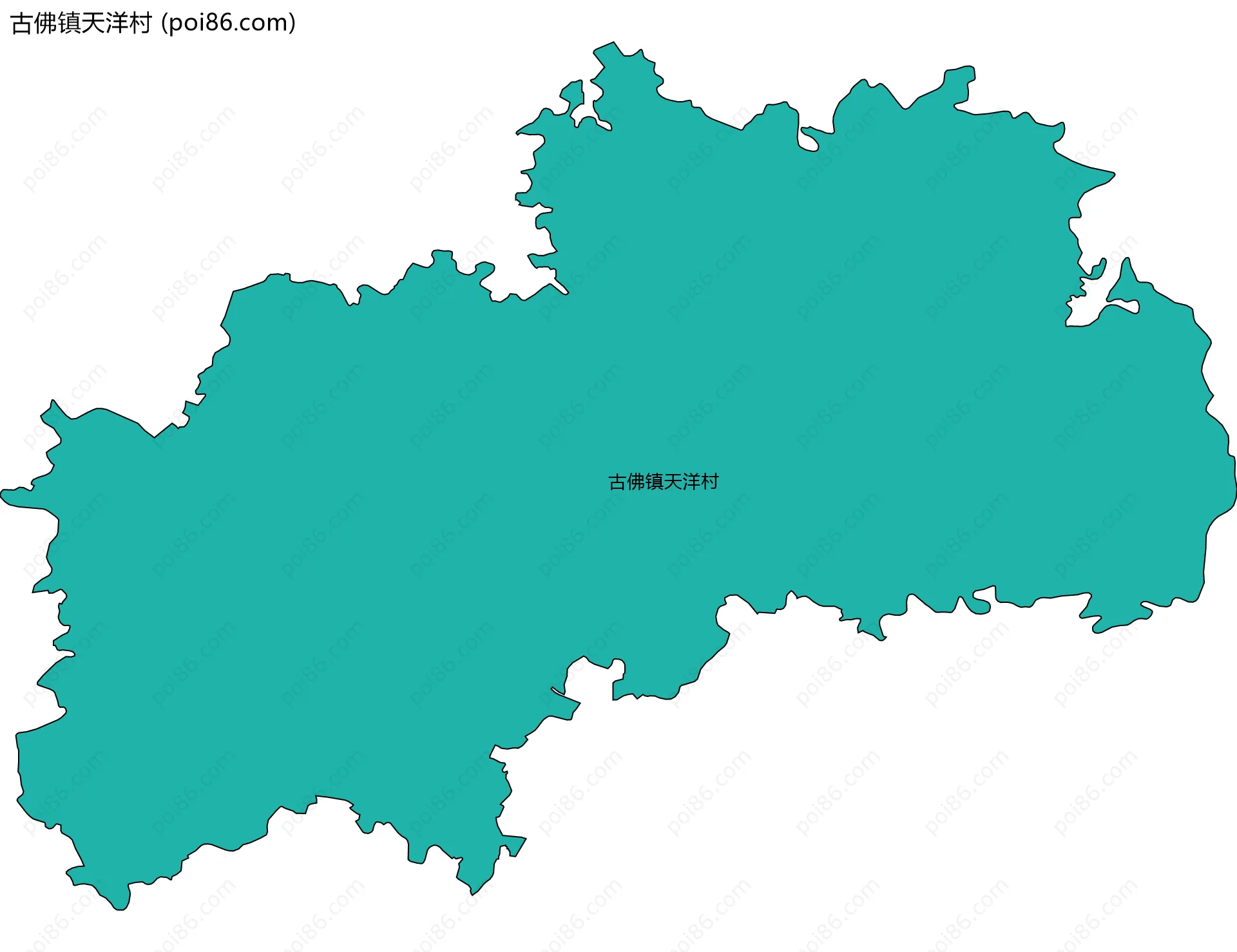 古佛镇天洋村边界地图