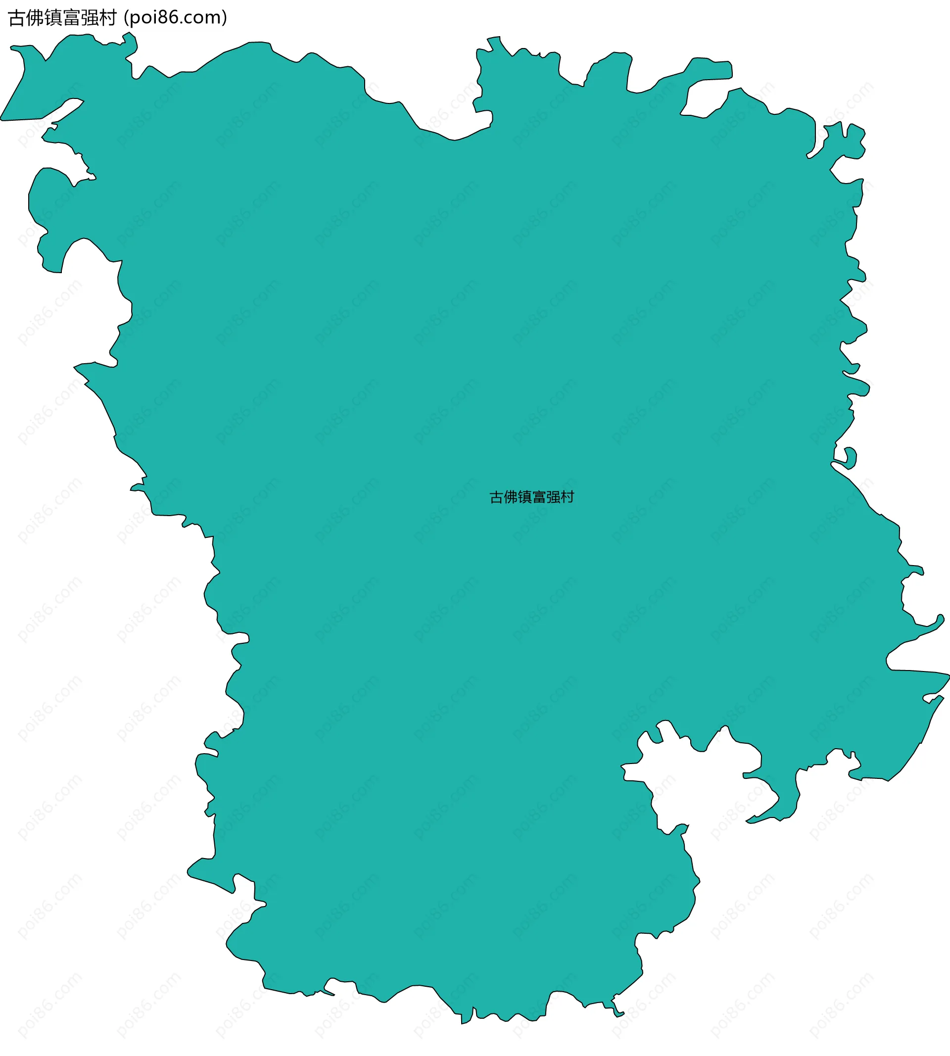 古佛镇富强村边界地图
