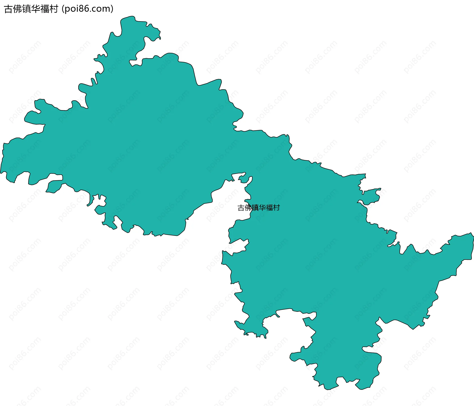 古佛镇华福村边界地图