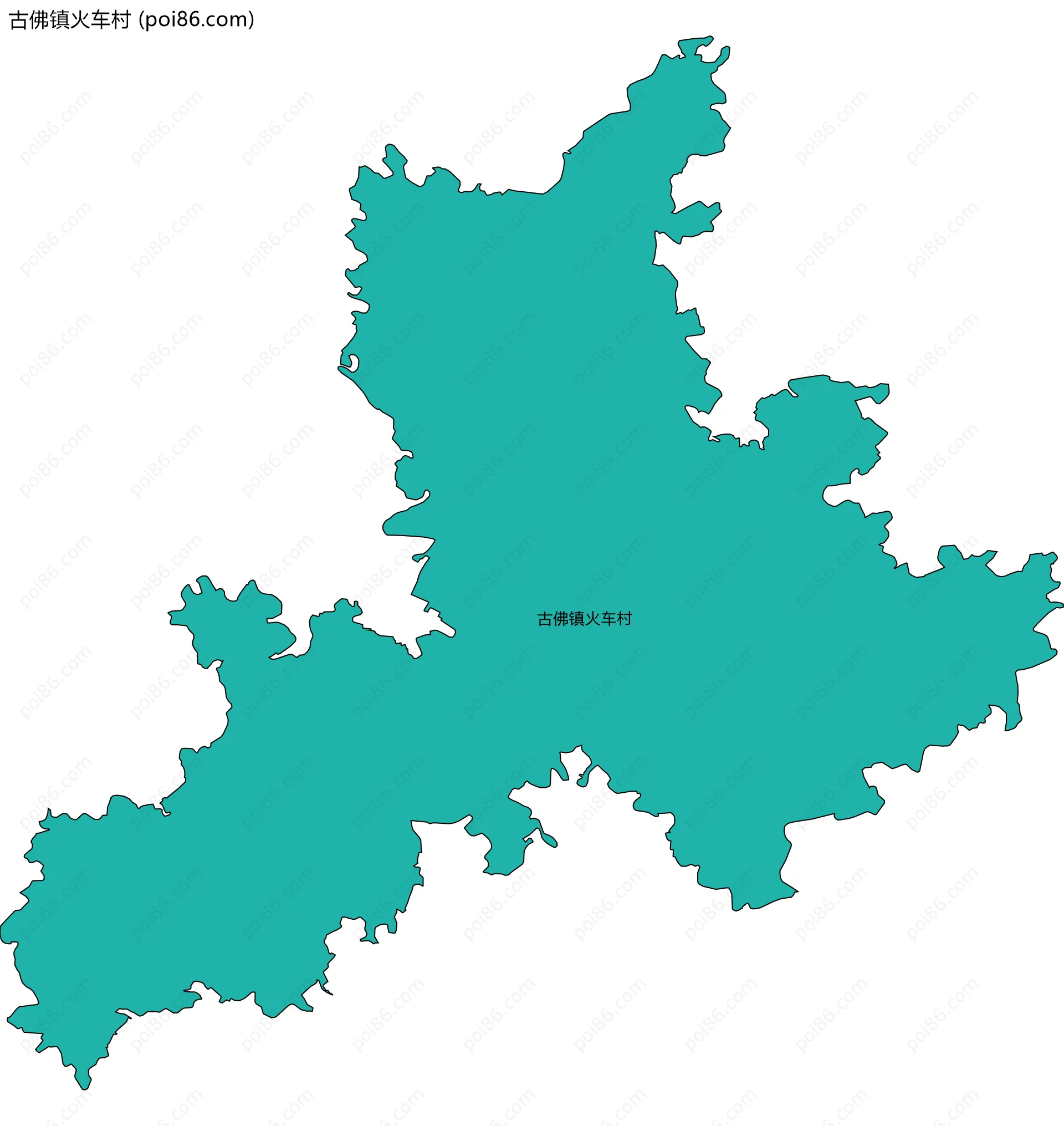 古佛镇火车村边界地图