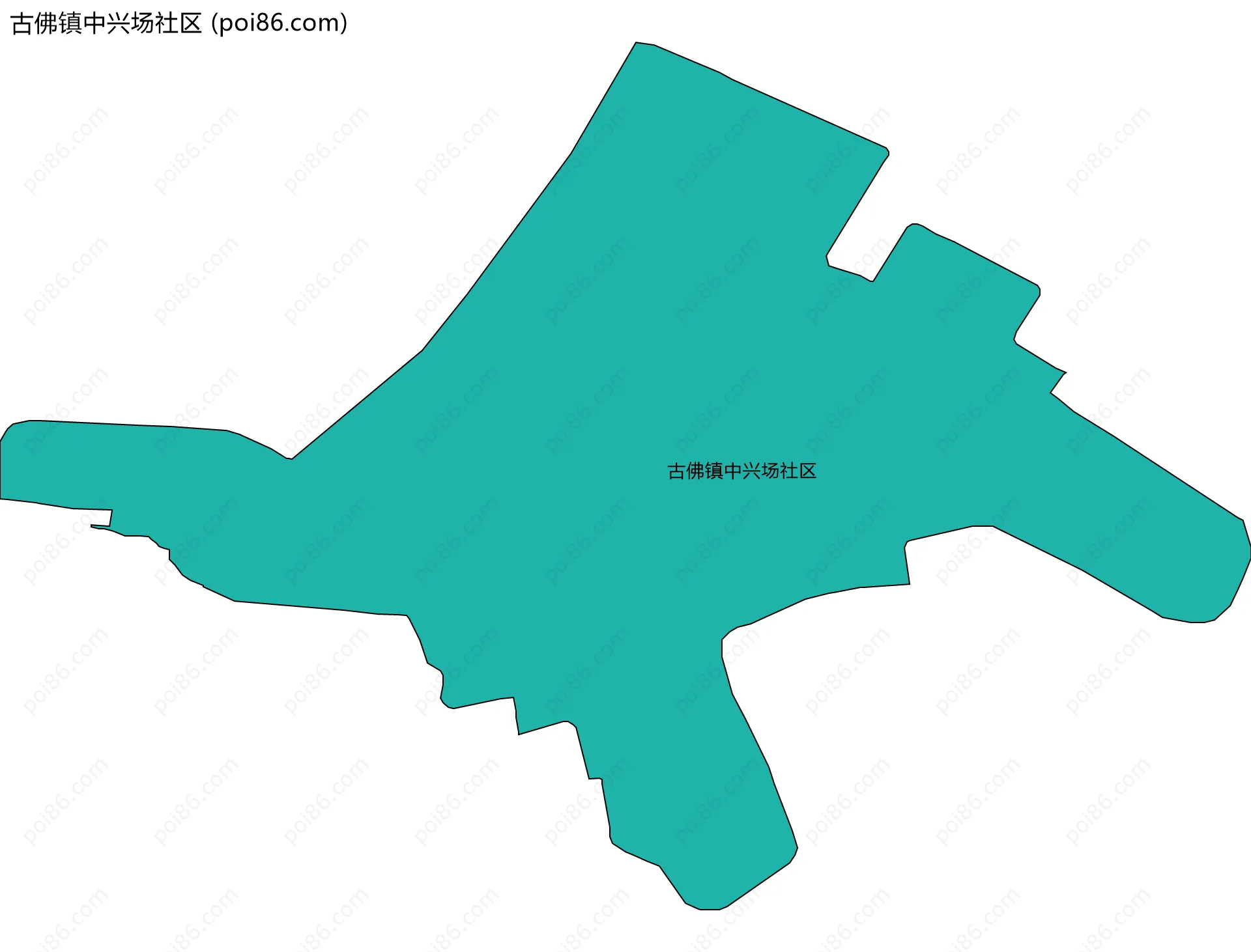 古佛镇中兴场社区边界地图