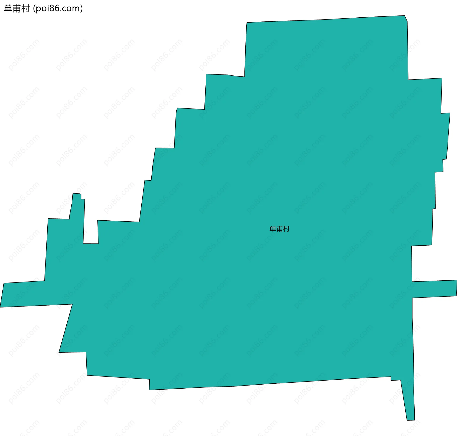 单甫村边界地图