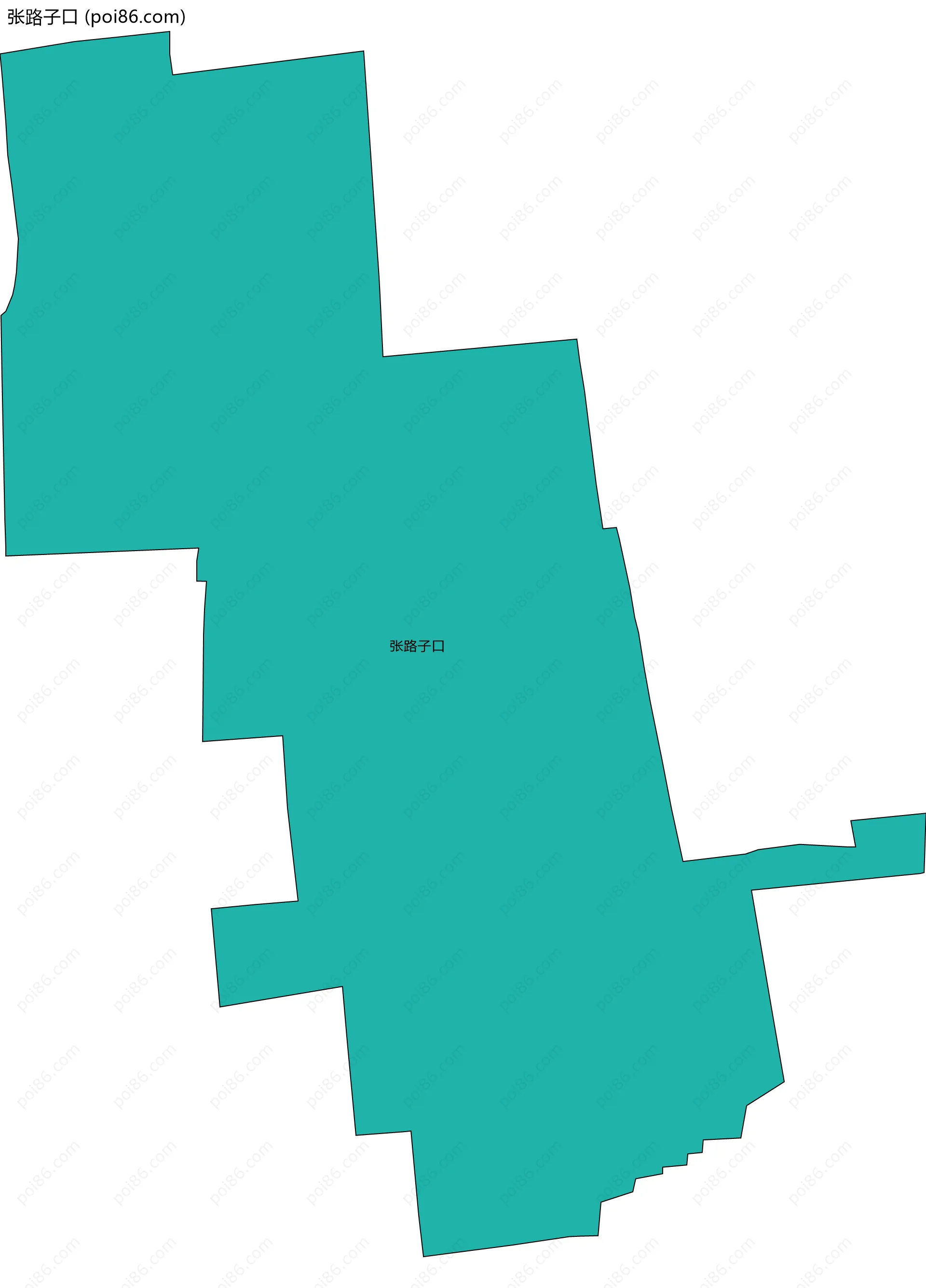 张路子口边界地图