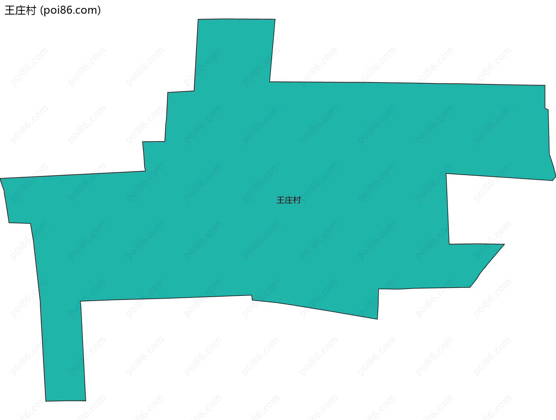 王庄村边界地图