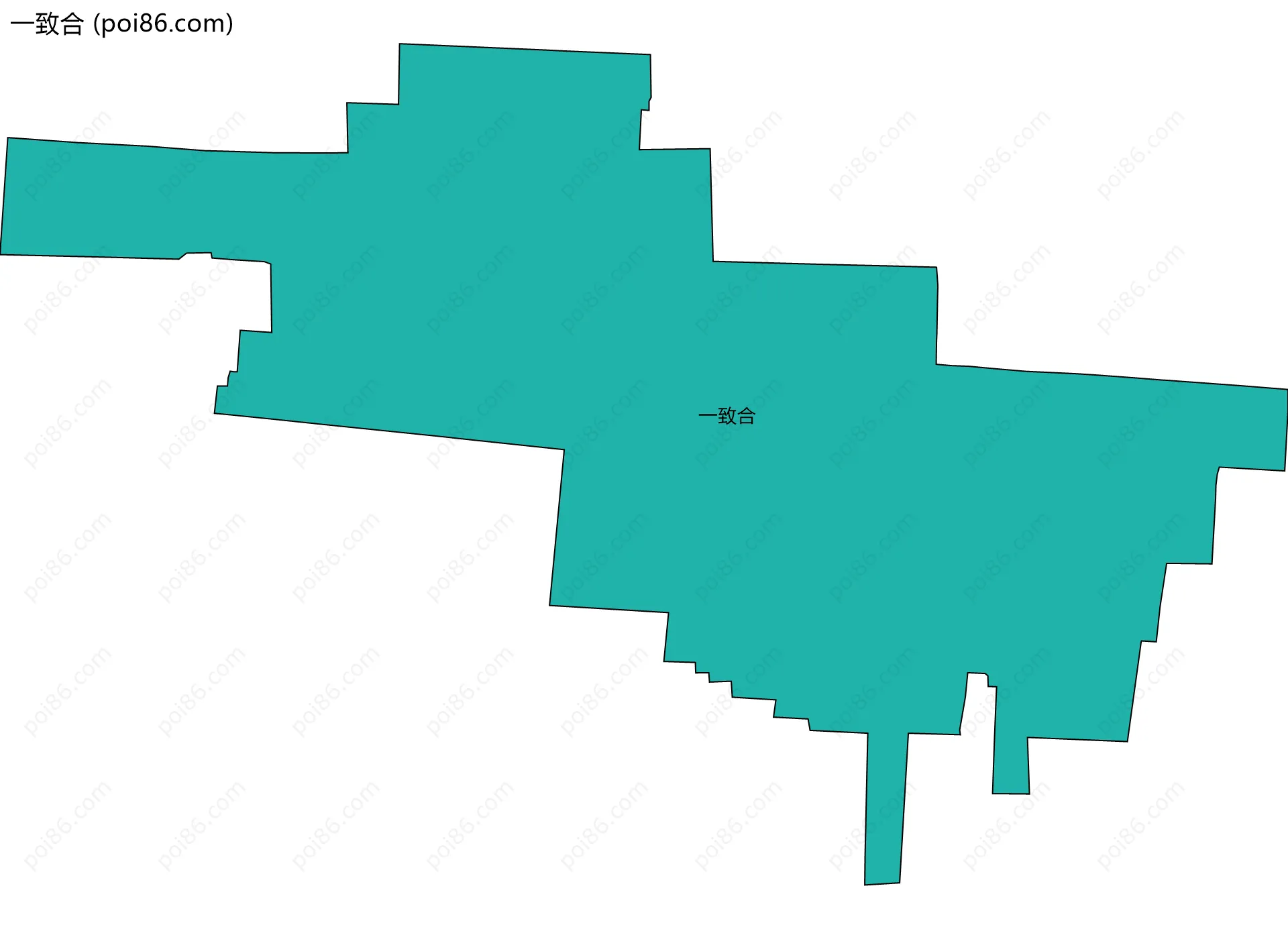 一致合边界地图
