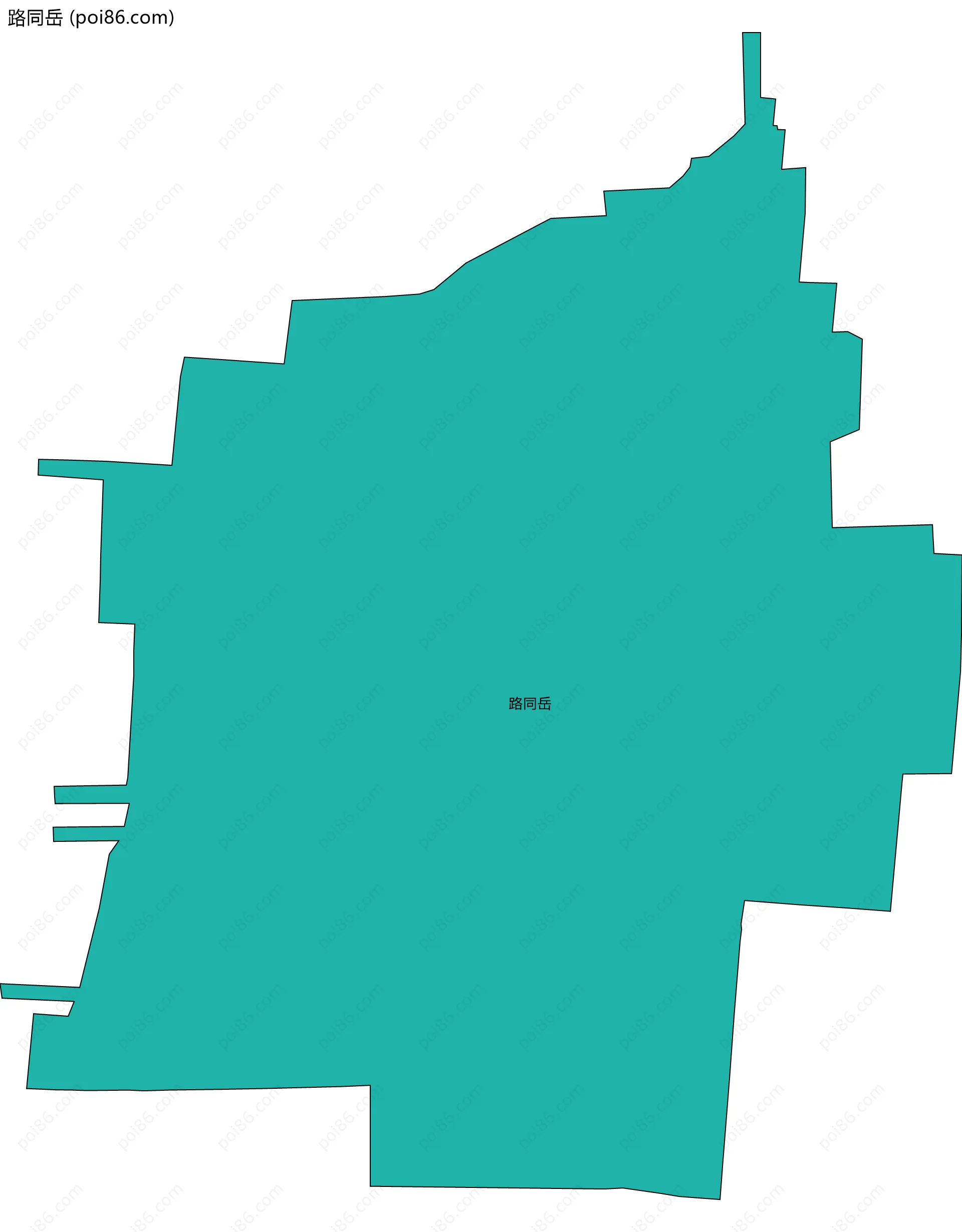 路同岳边界地图