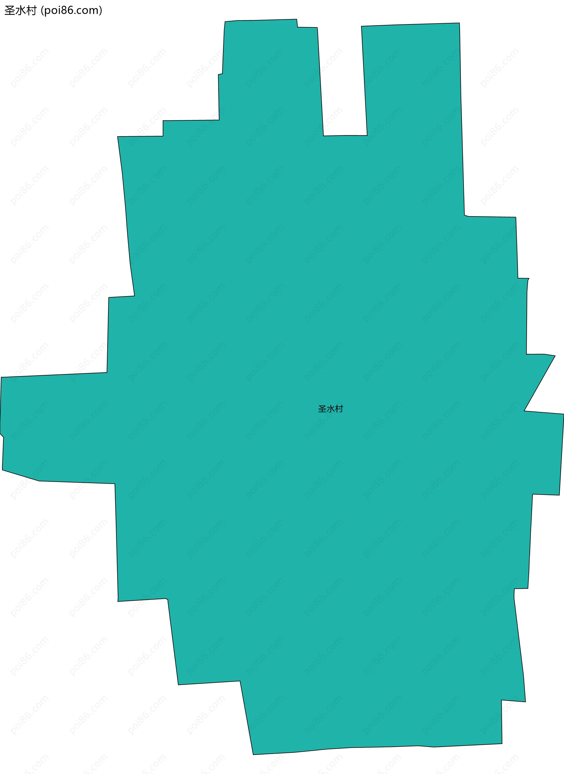 圣水村边界地图