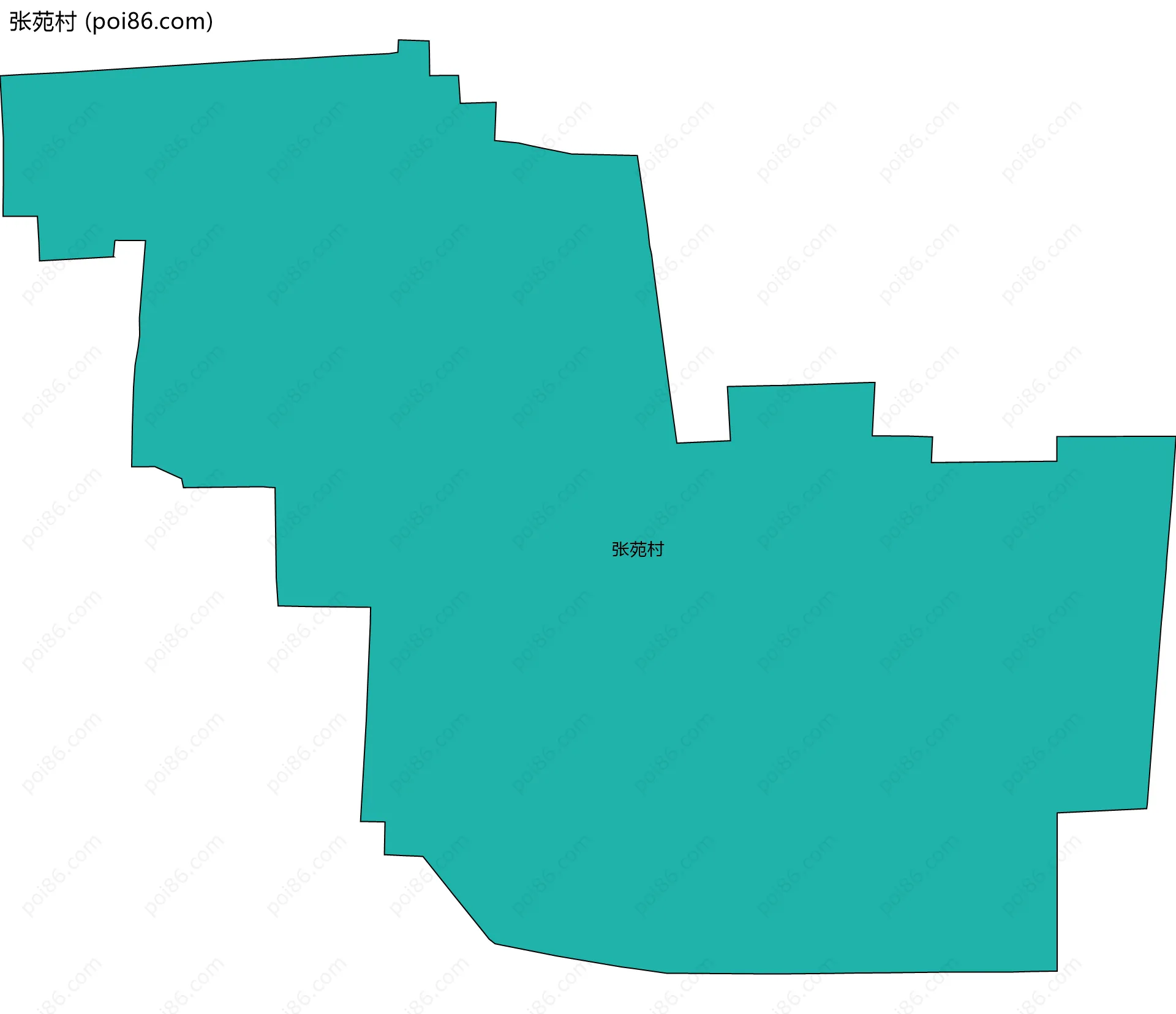 张苑村边界地图