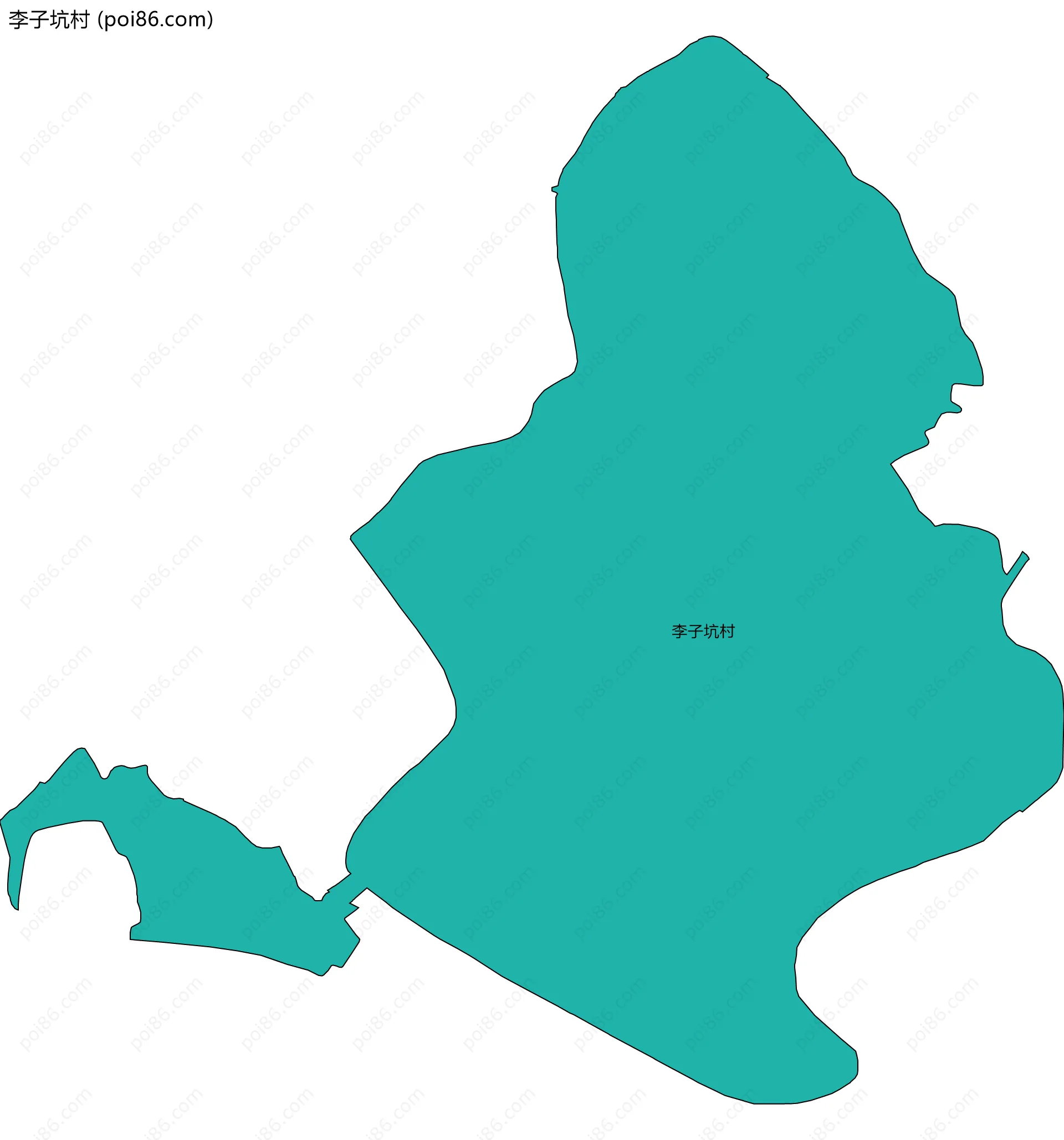 李子坑村边界地图