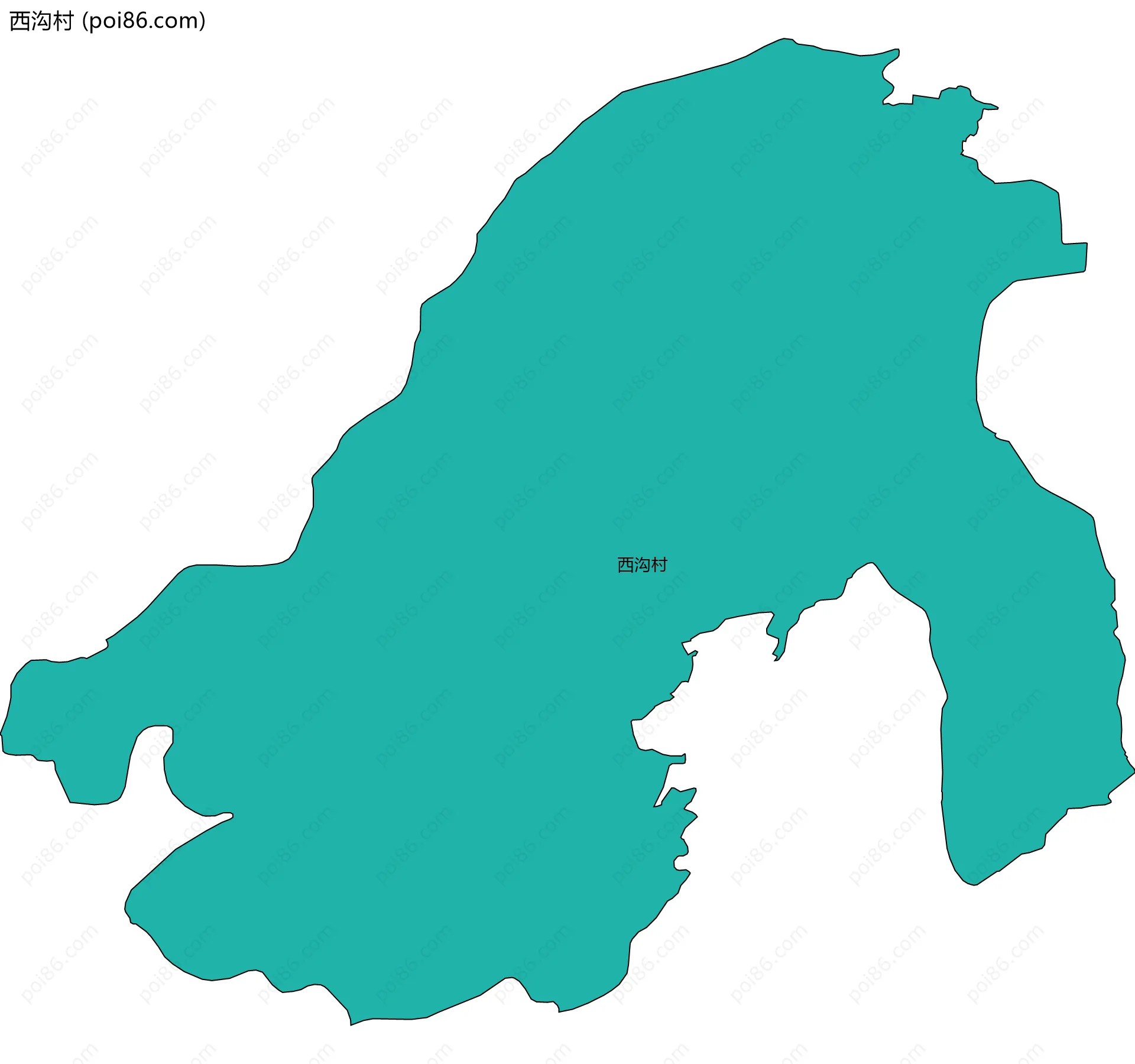 西沟村边界地图