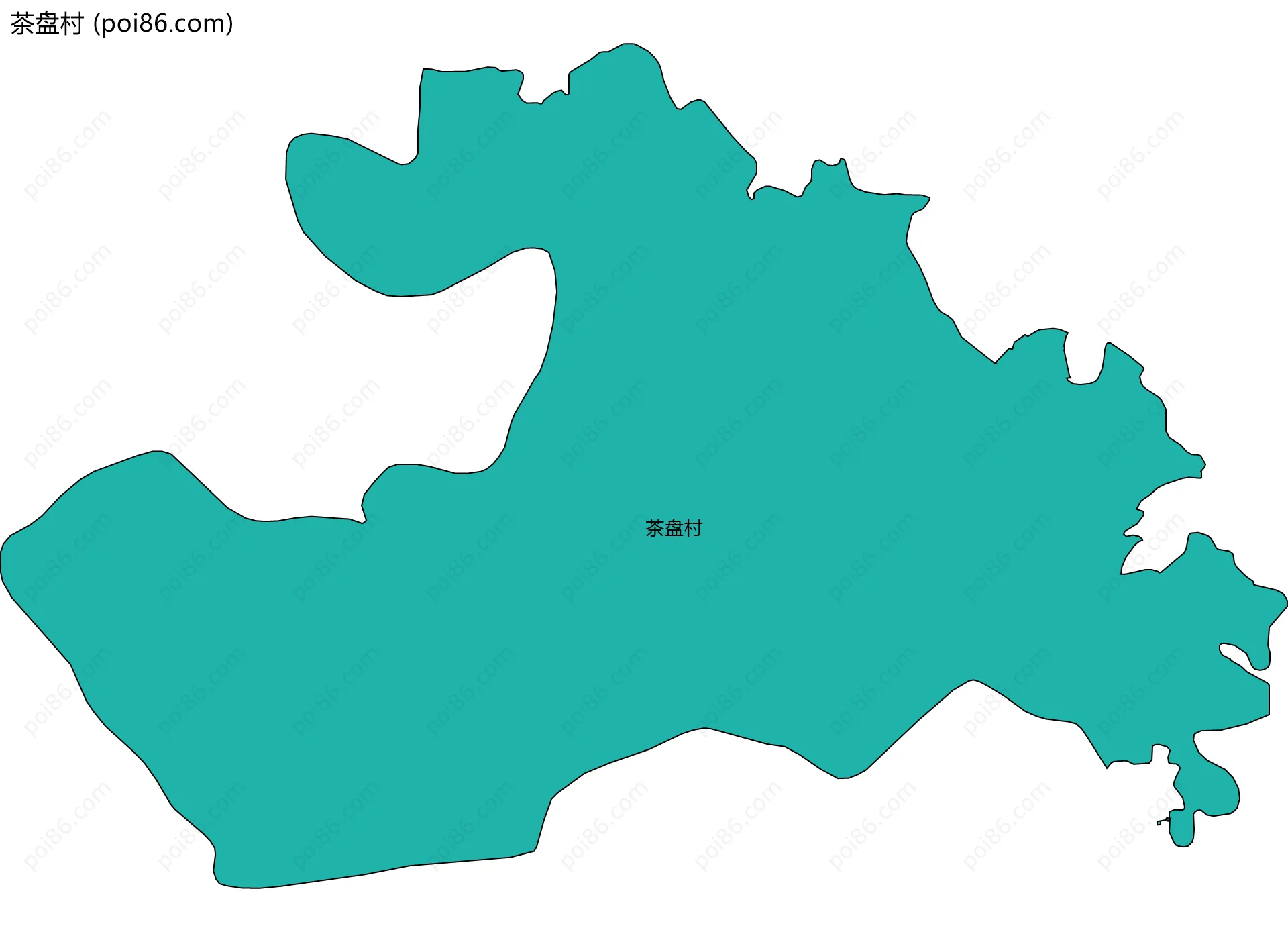 茶盘村边界地图