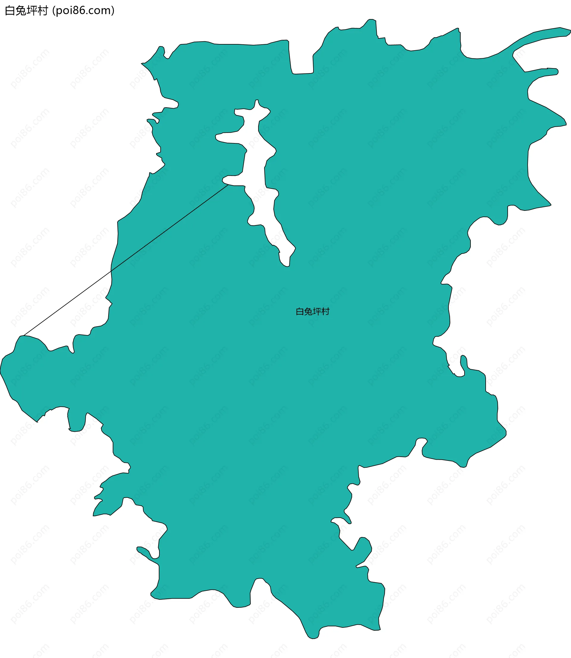 白兔坪村边界地图