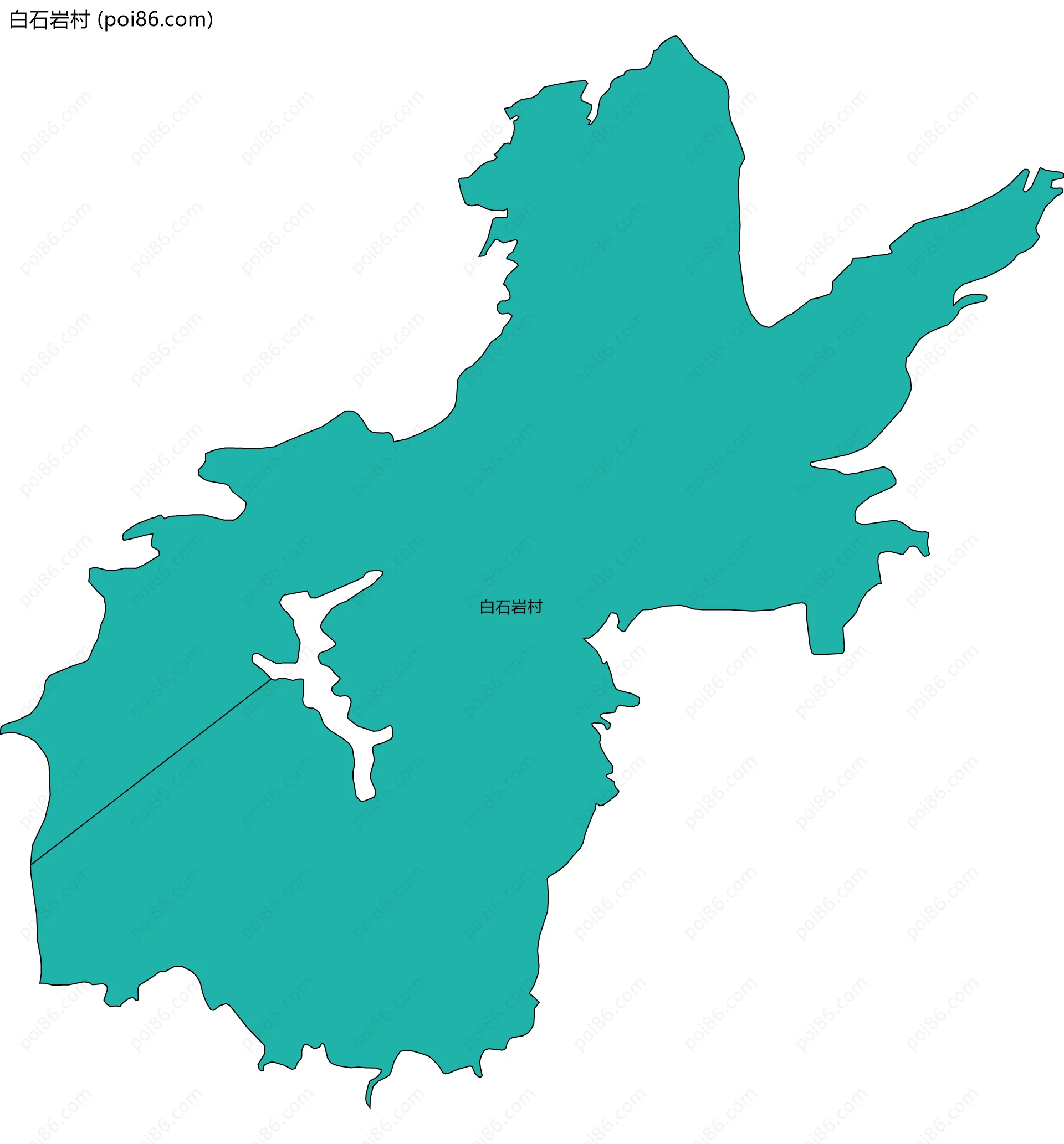 白石岩村边界地图