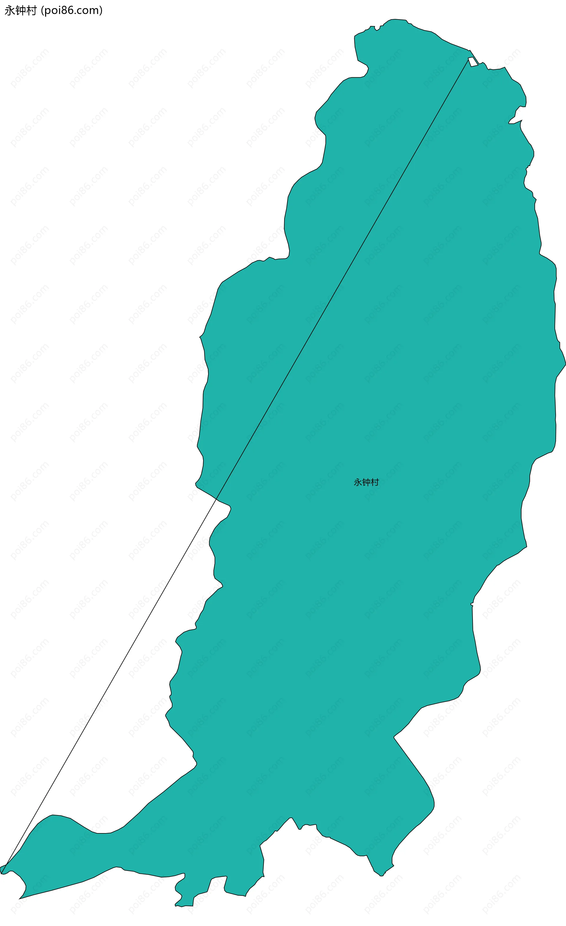 永钟村边界地图