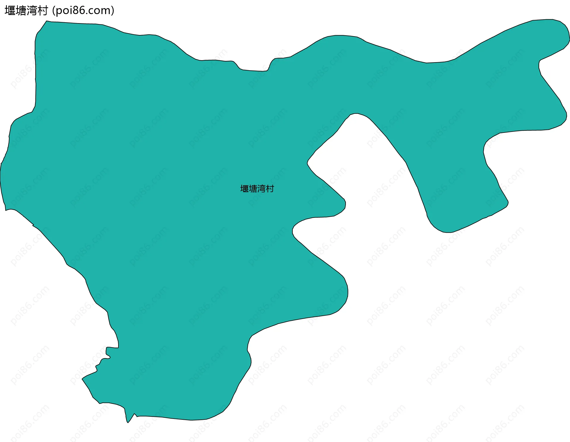 堰塘湾村边界地图