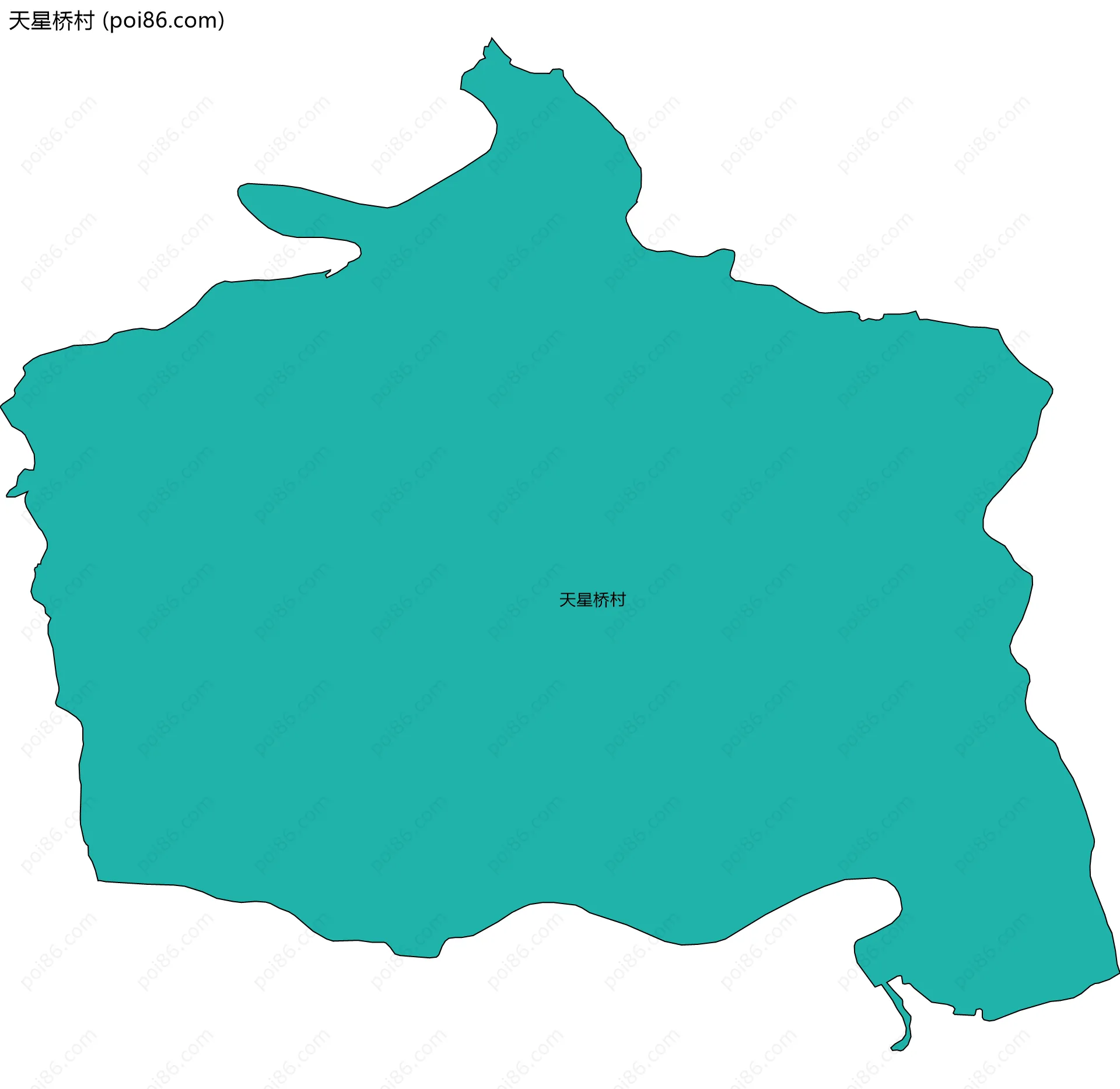 天星桥村边界地图