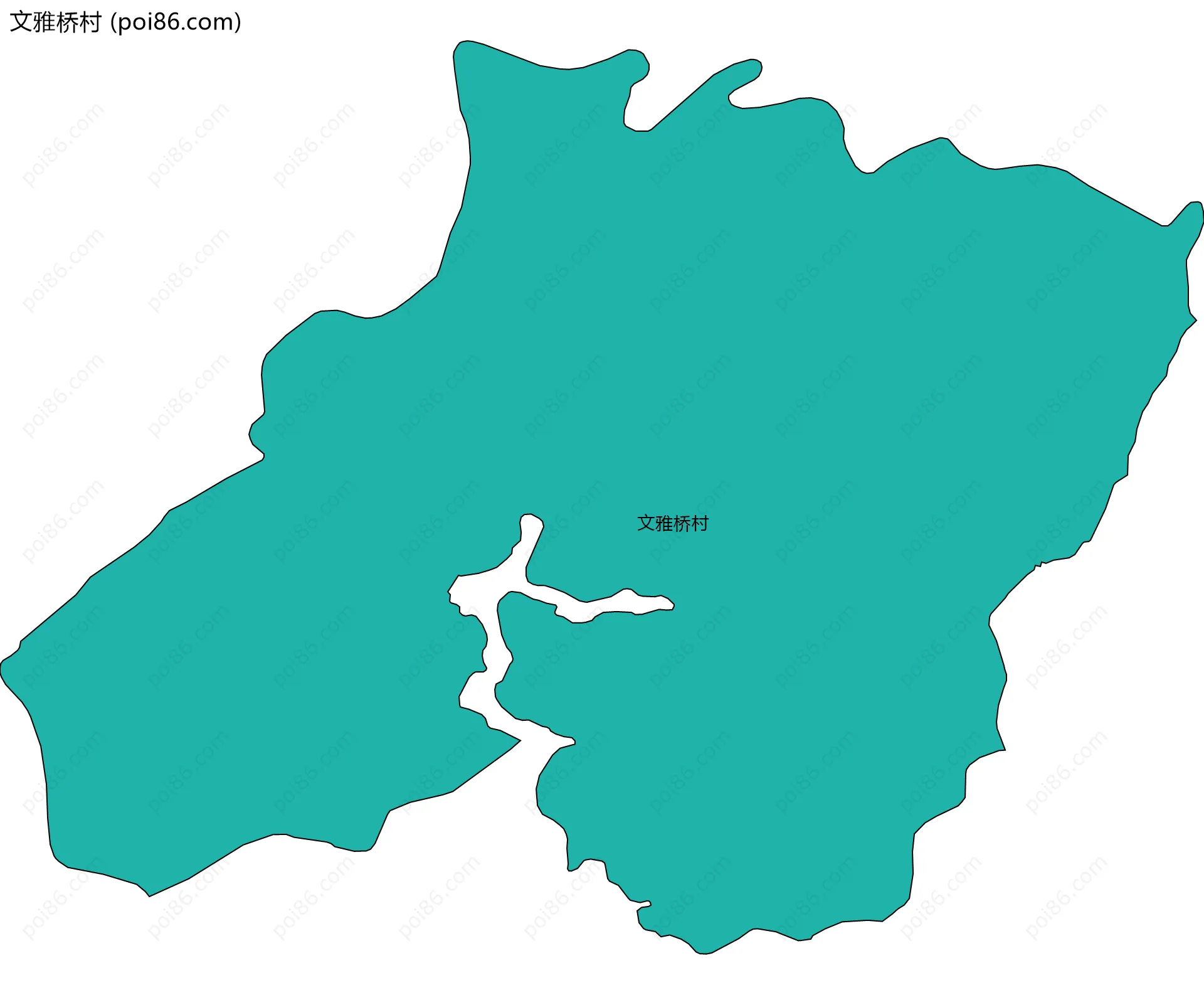 文雅桥村边界地图