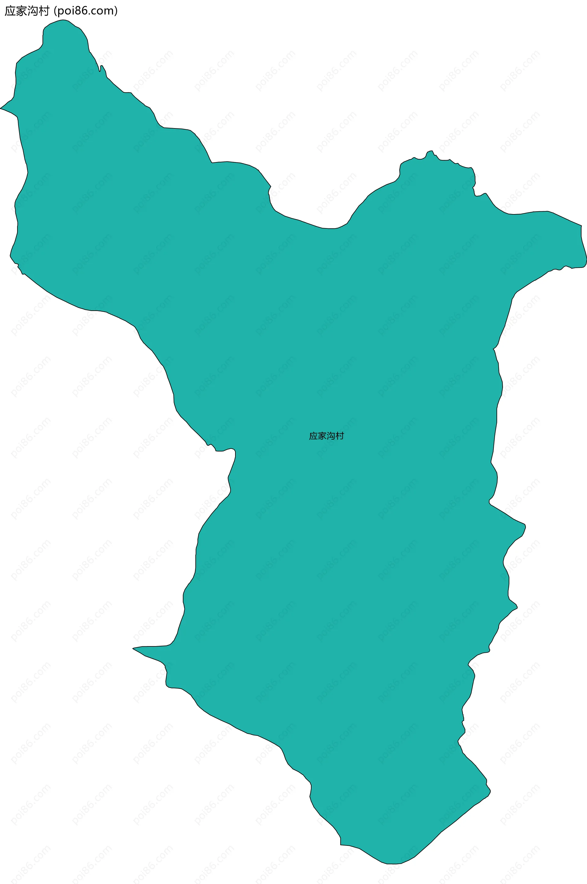 应家沟村边界地图