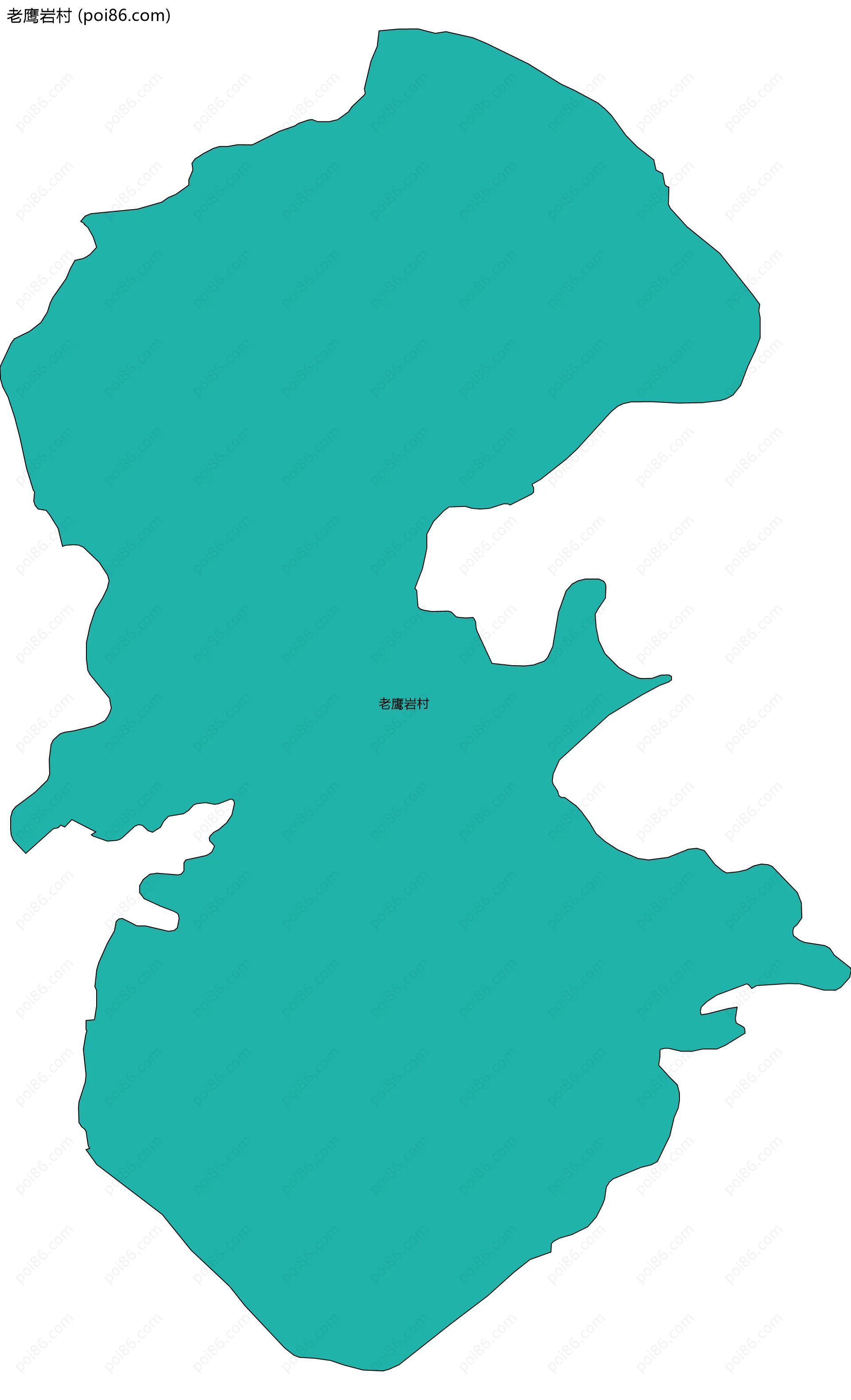 老鹰岩村边界地图