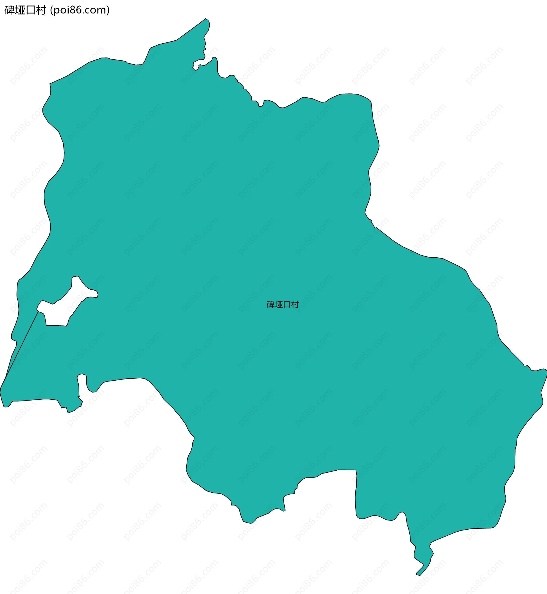 碑垭口村边界地图