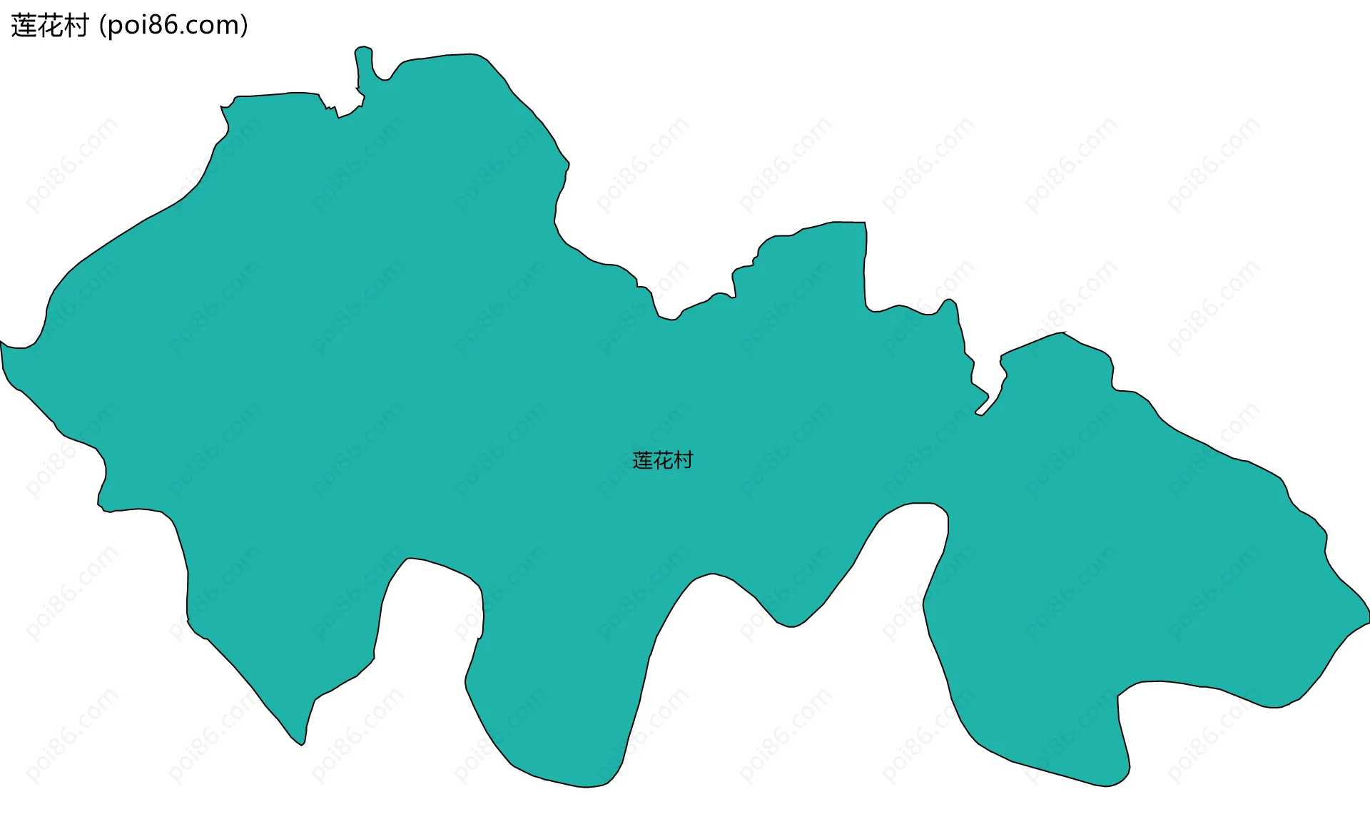 莲花村边界地图