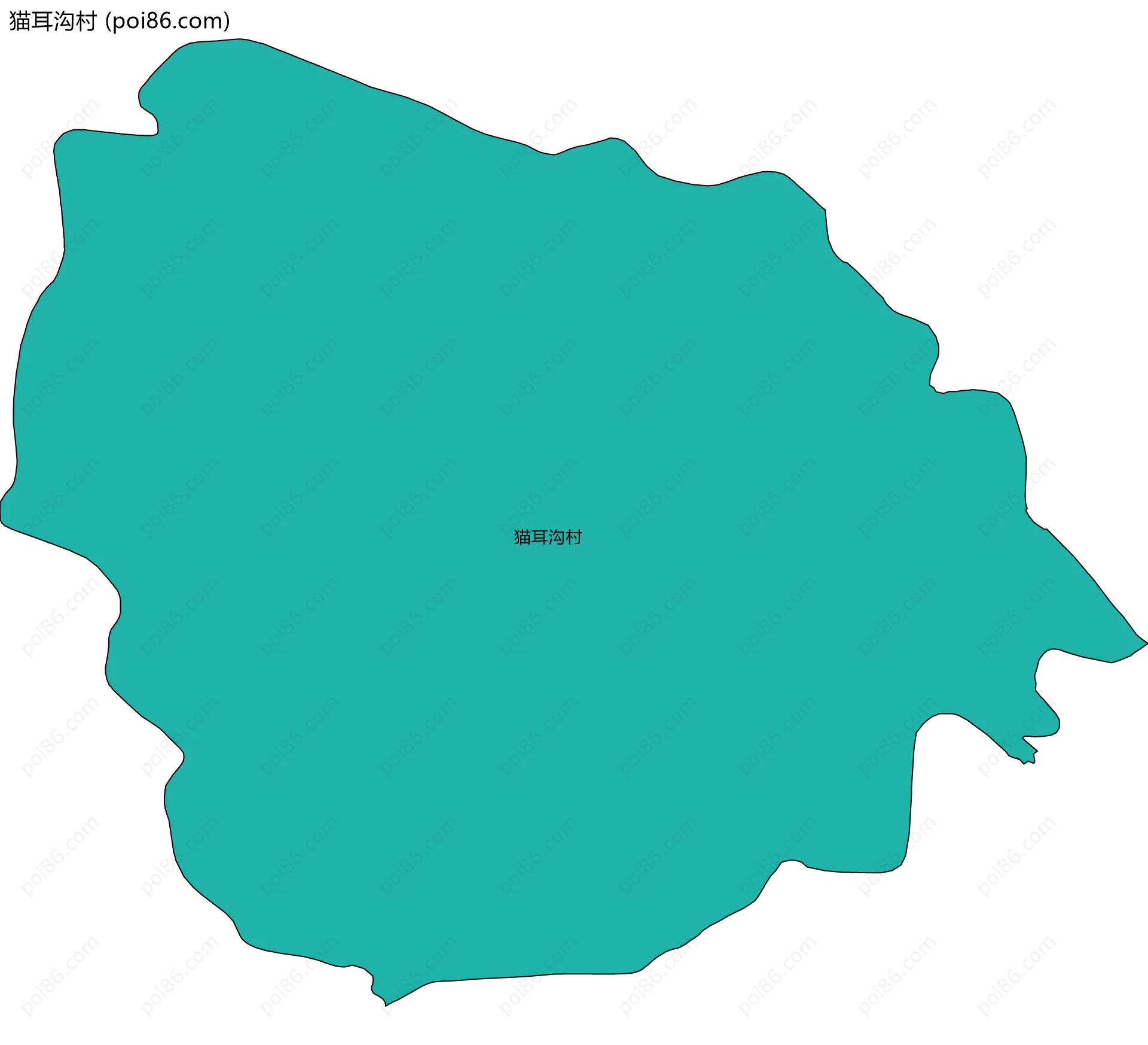 猫耳沟村边界地图