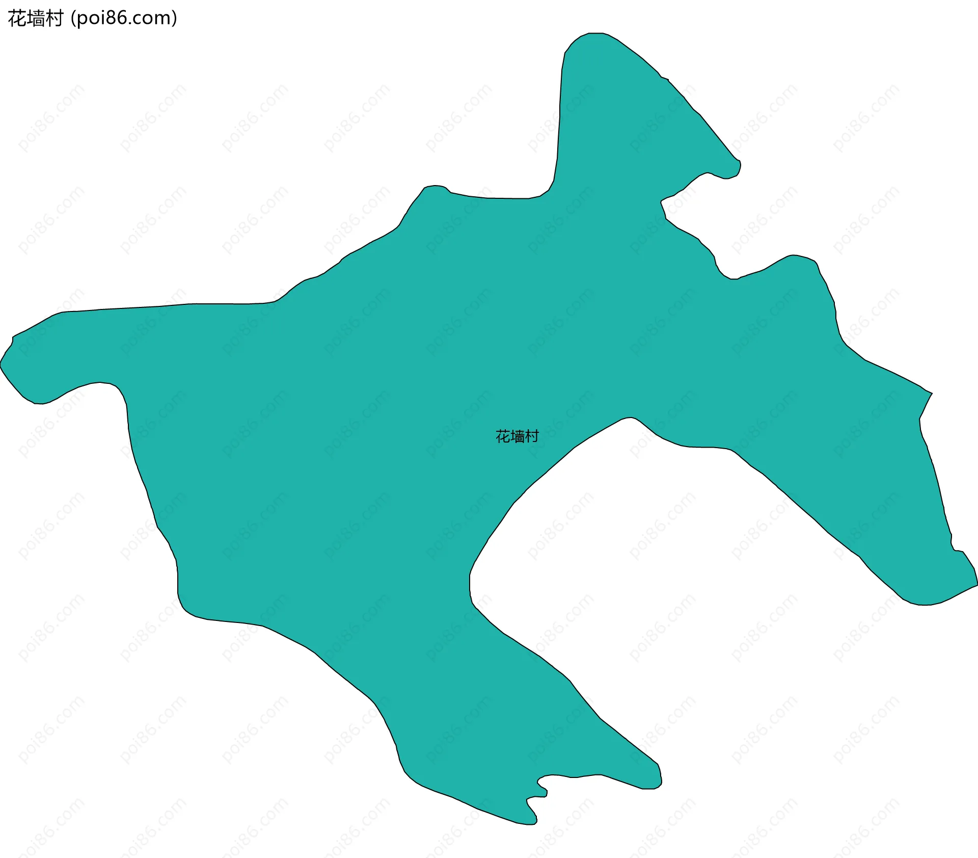 花墙村边界地图