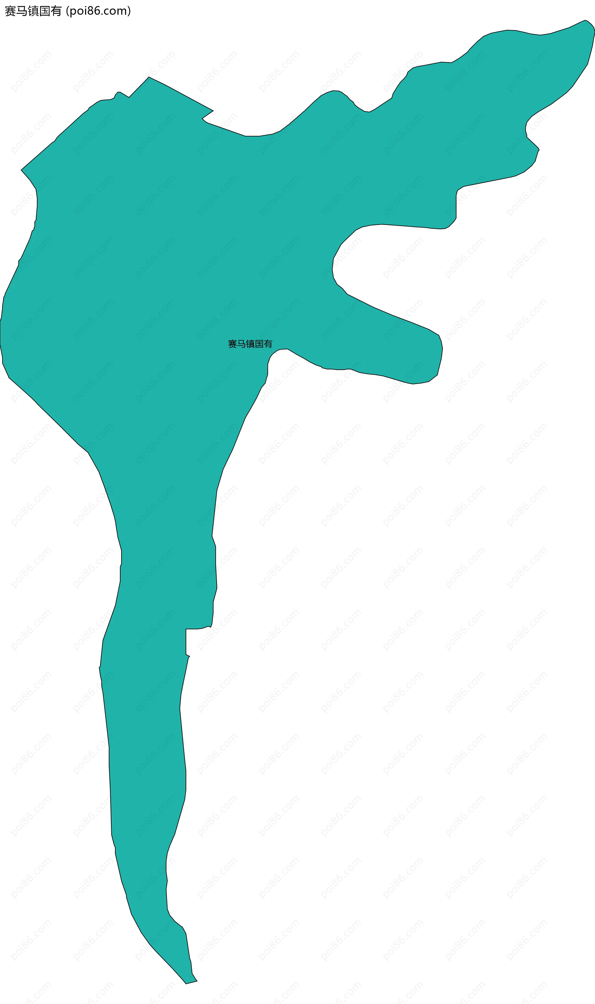 赛马镇国有边界地图