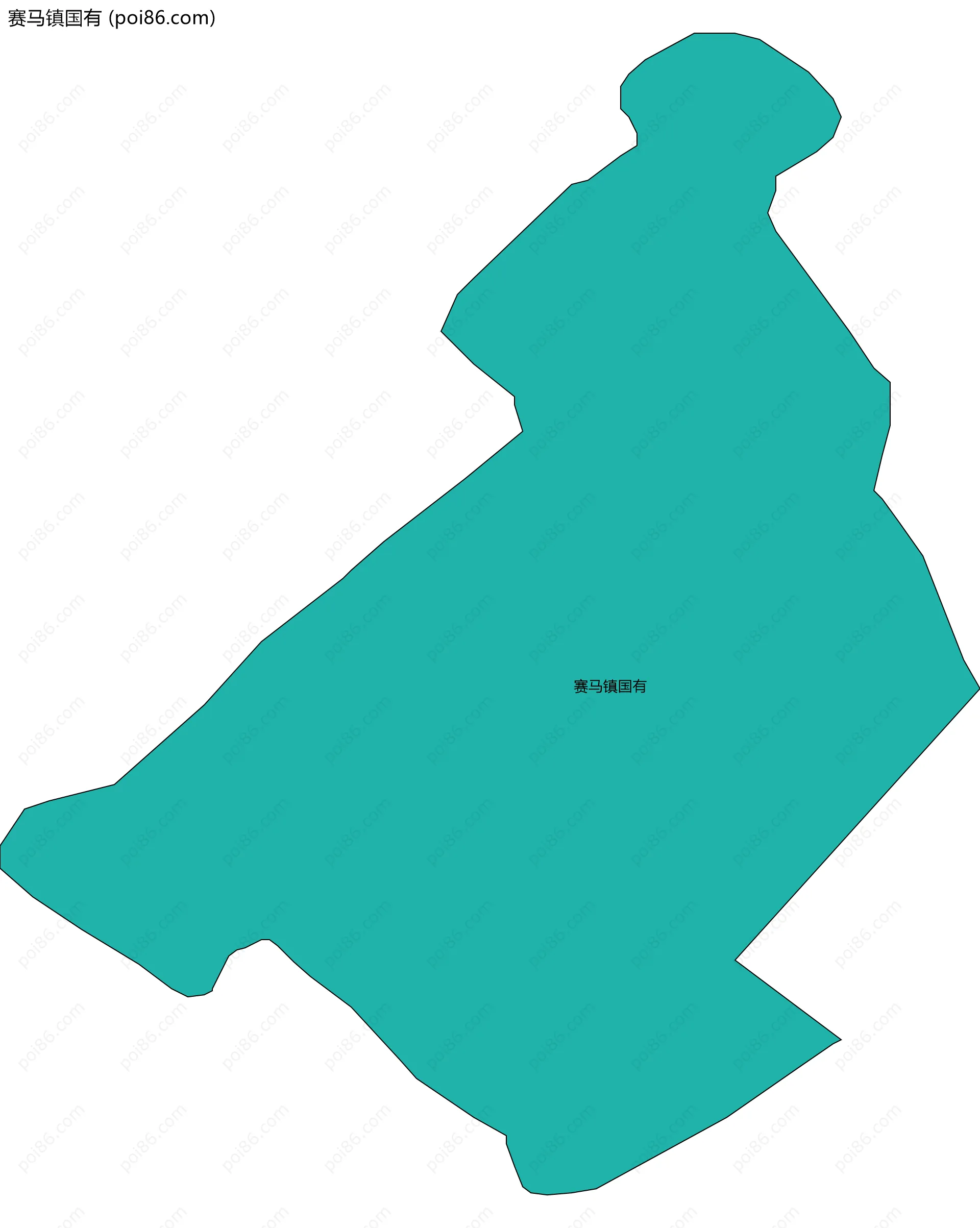 赛马镇国有边界地图