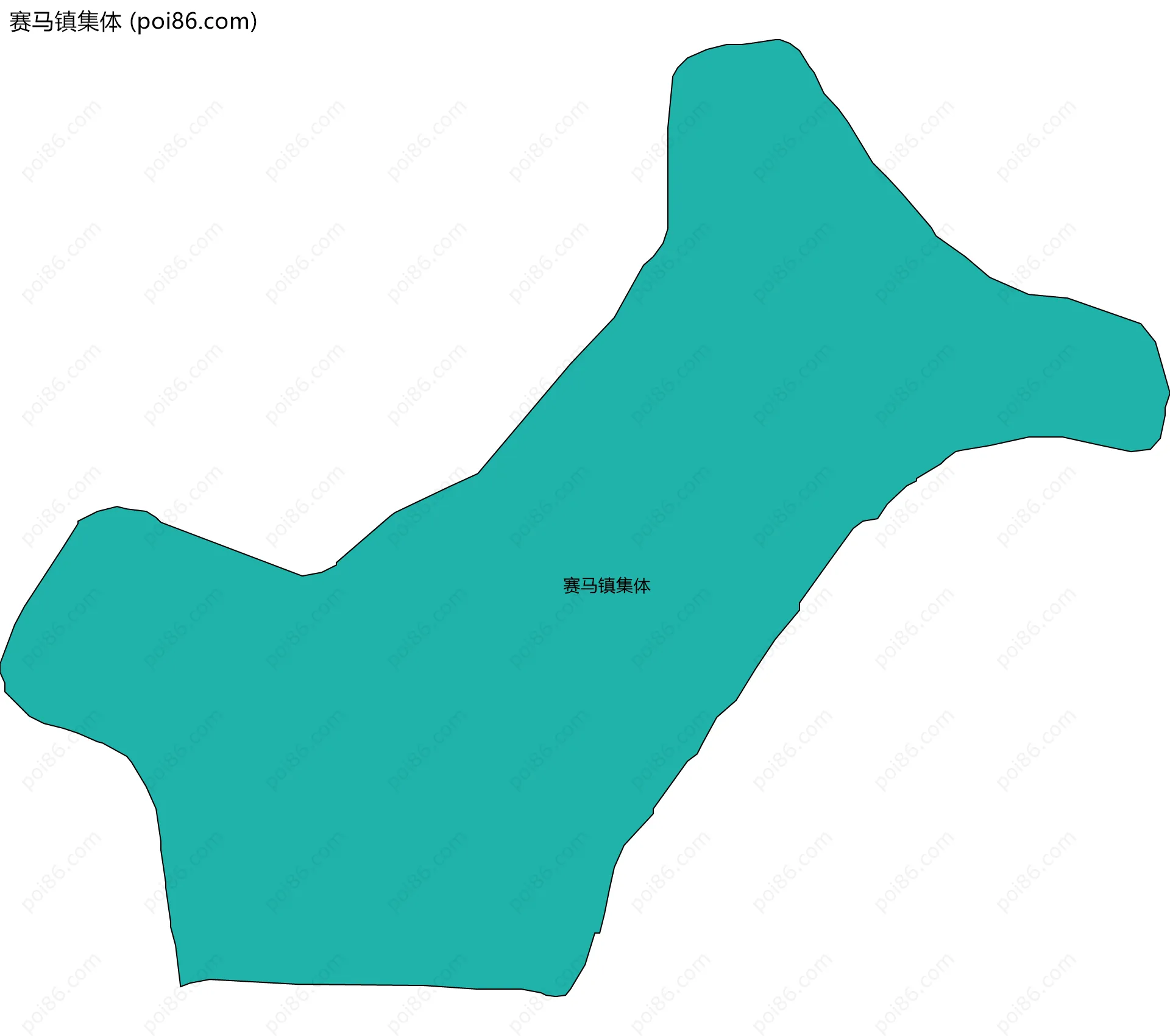 赛马镇集体边界地图