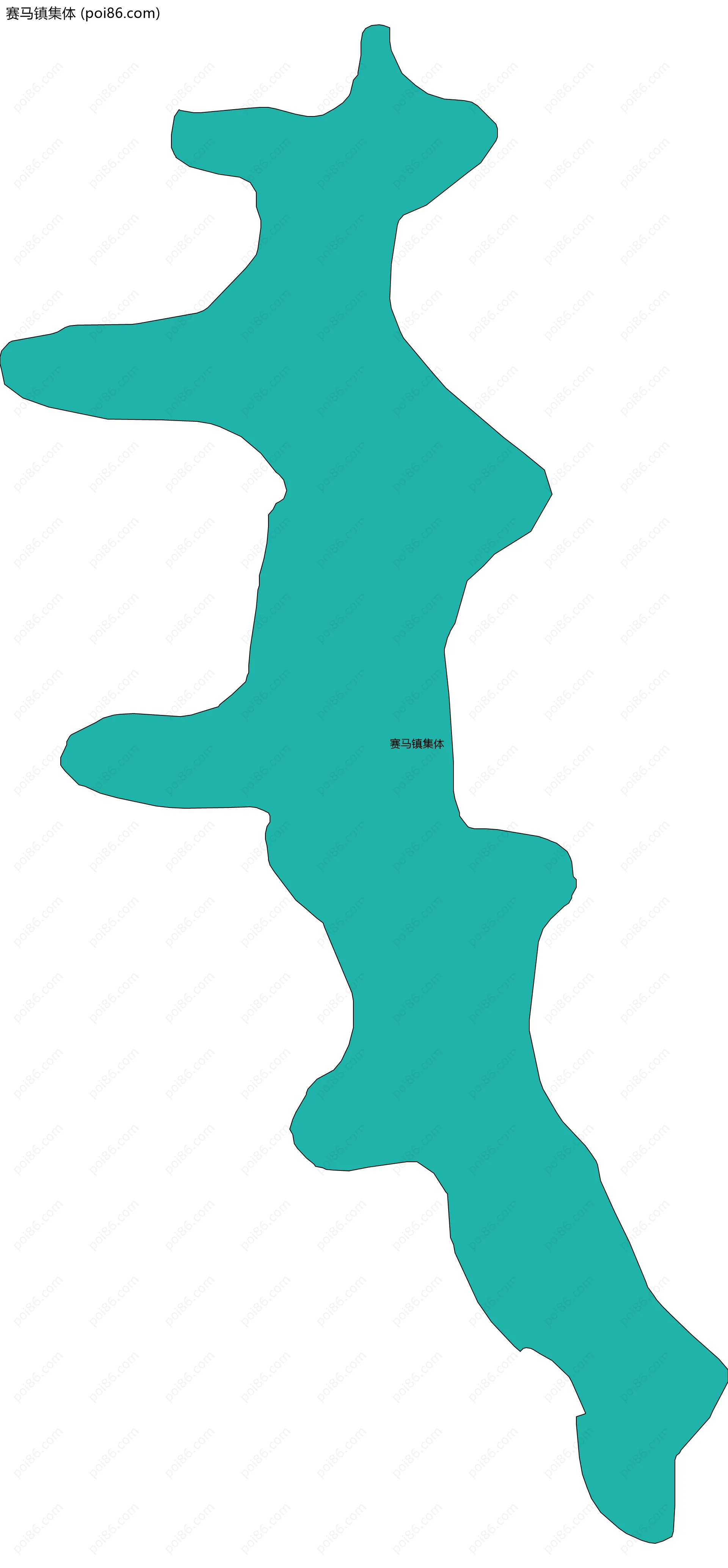 赛马镇集体边界地图