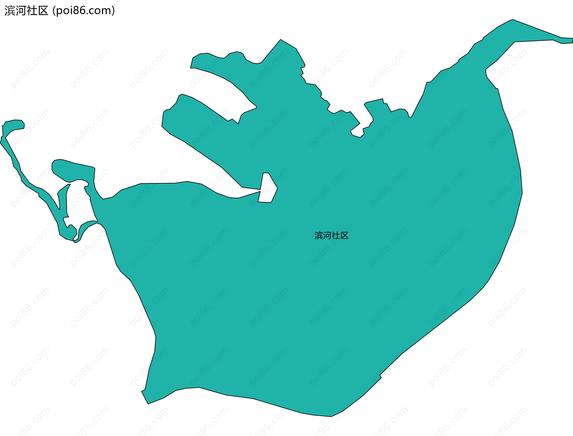滨河社区边界地图