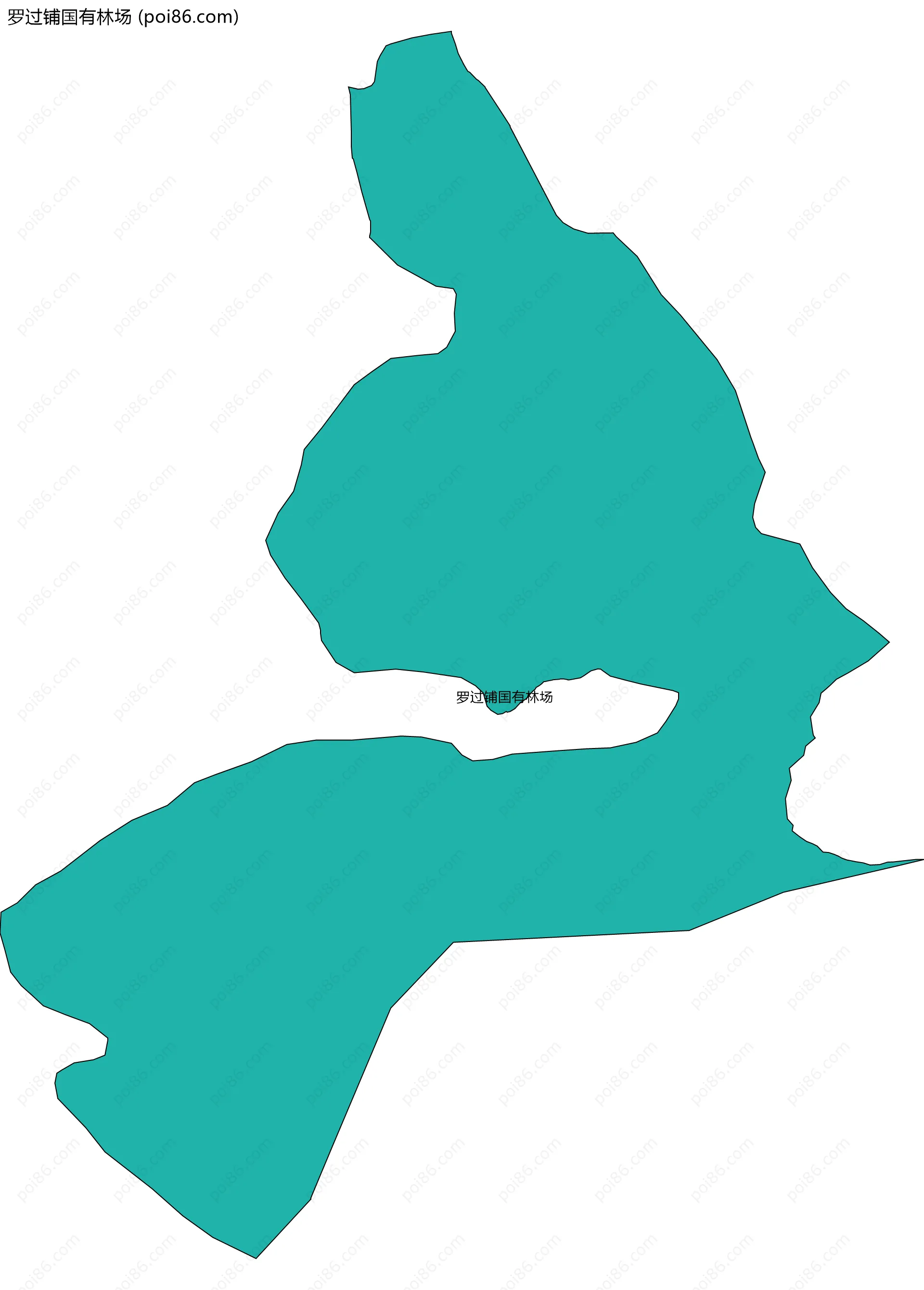 罗过铺国有林场边界地图