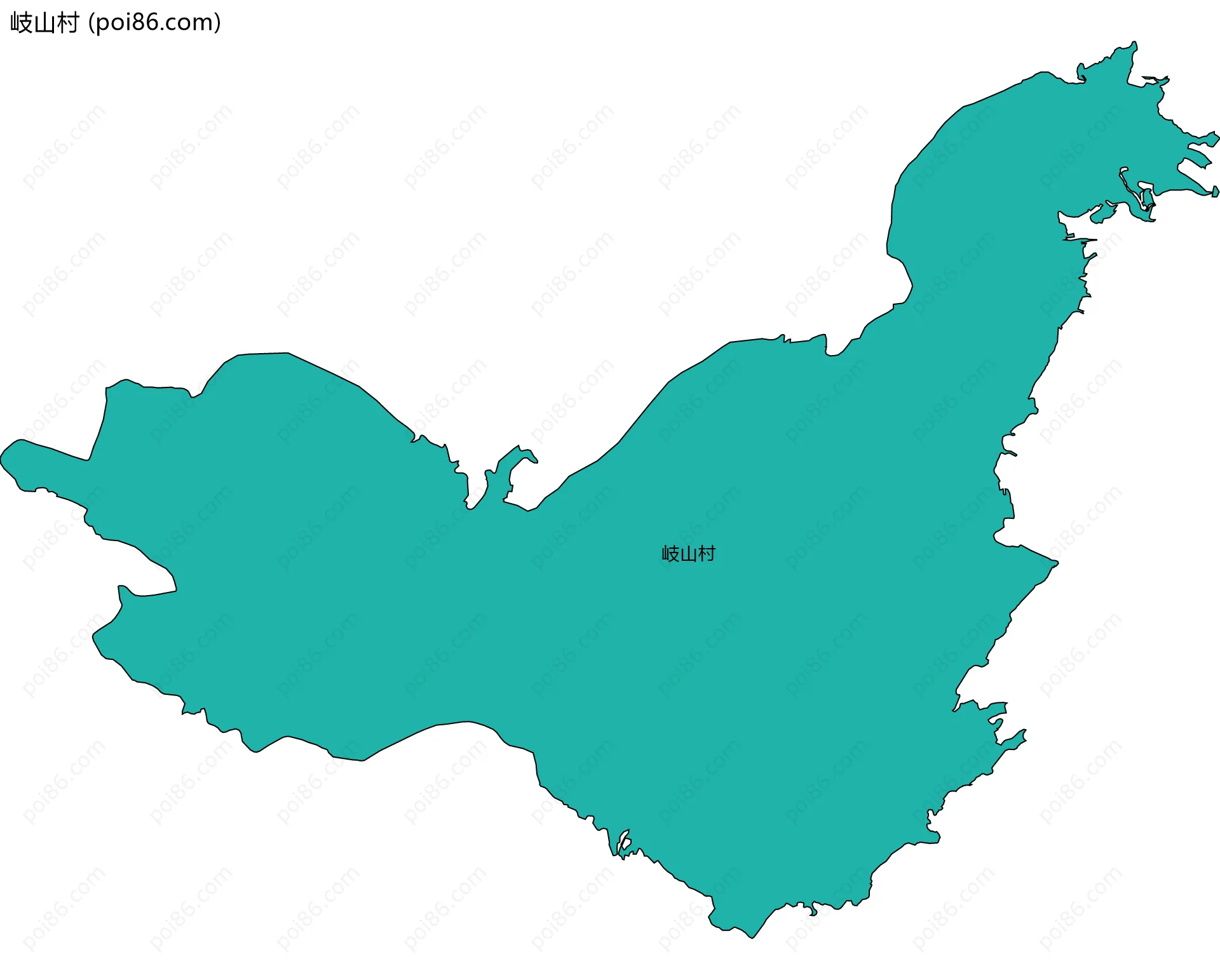 岐山村边界地图
