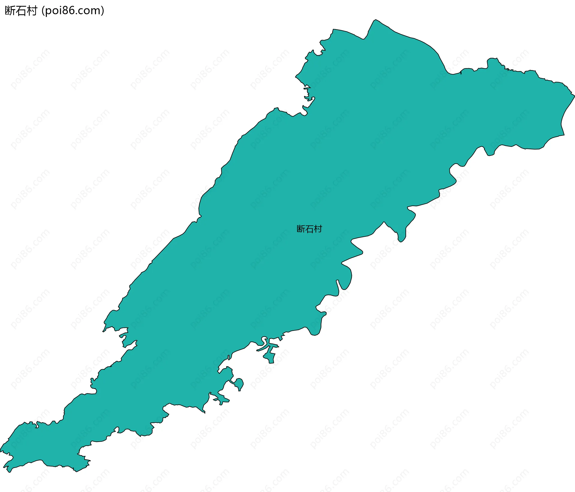 断石村边界地图