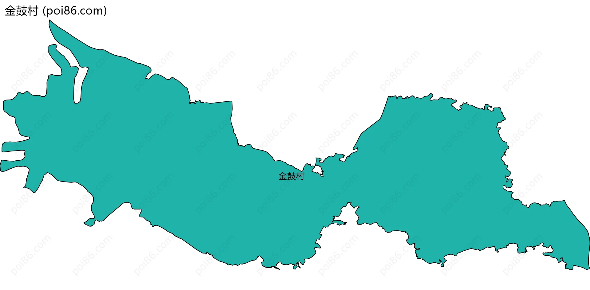 金鼓村边界地图