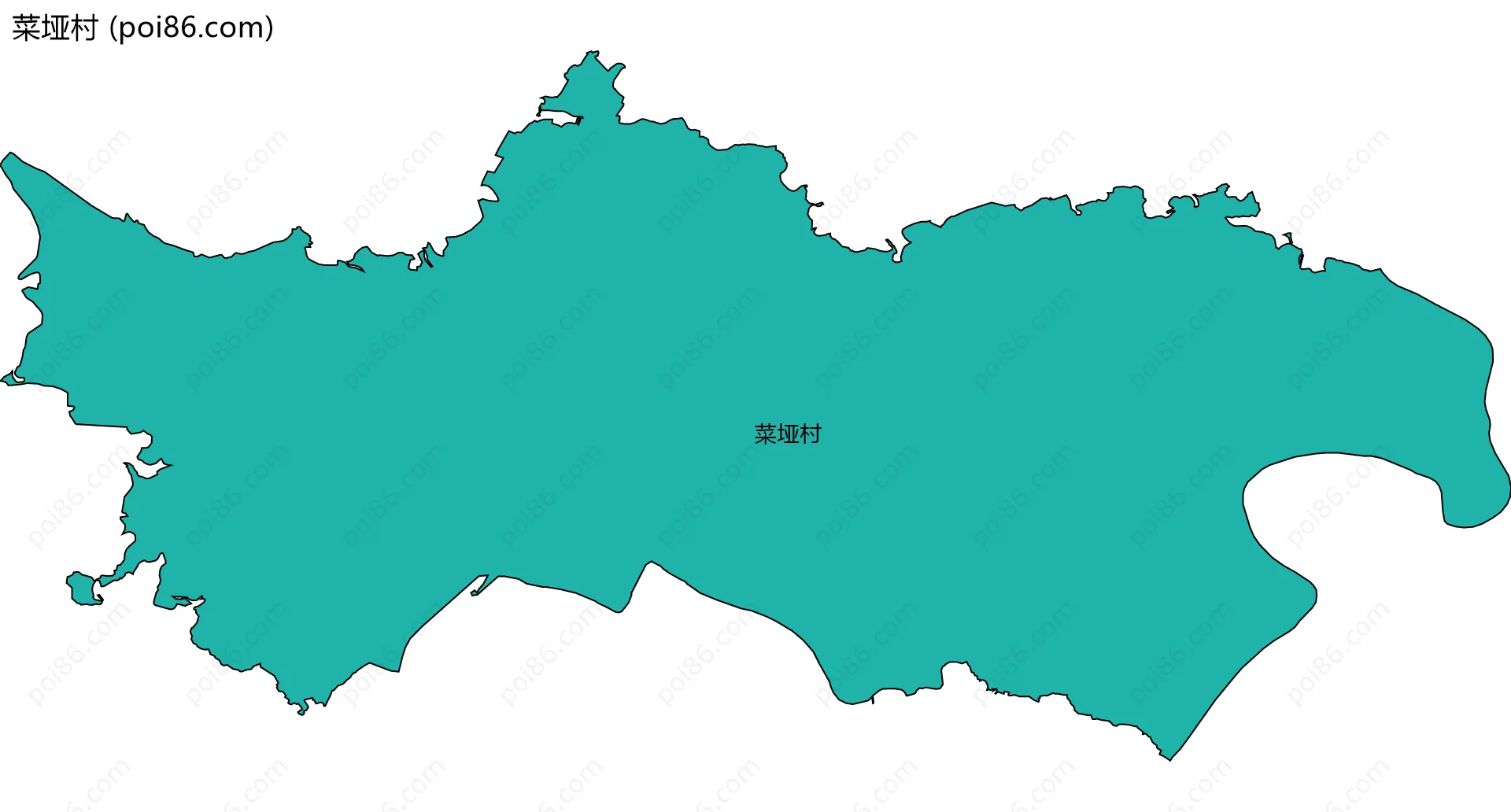 菜垭村边界地图