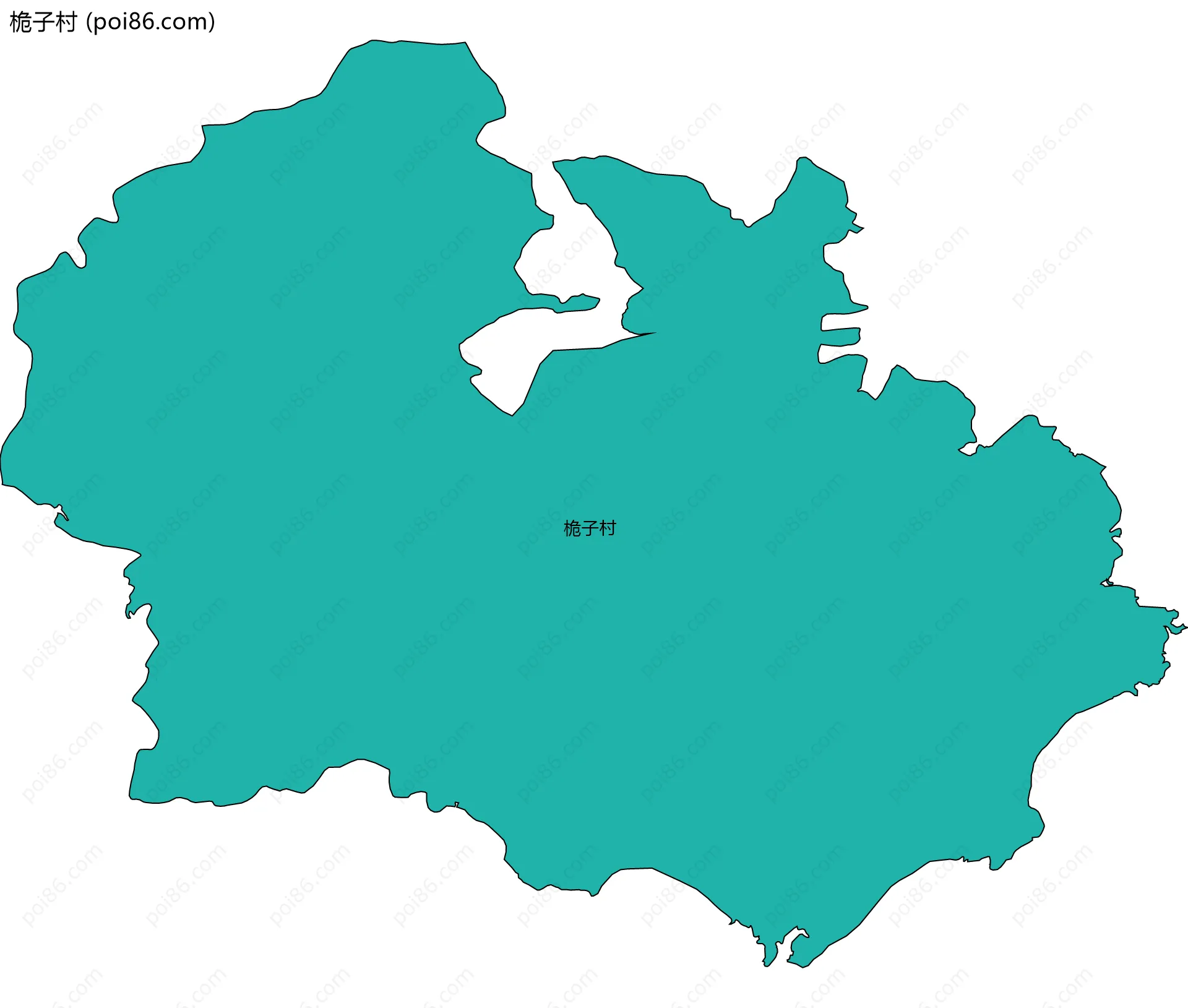 桅子村边界地图