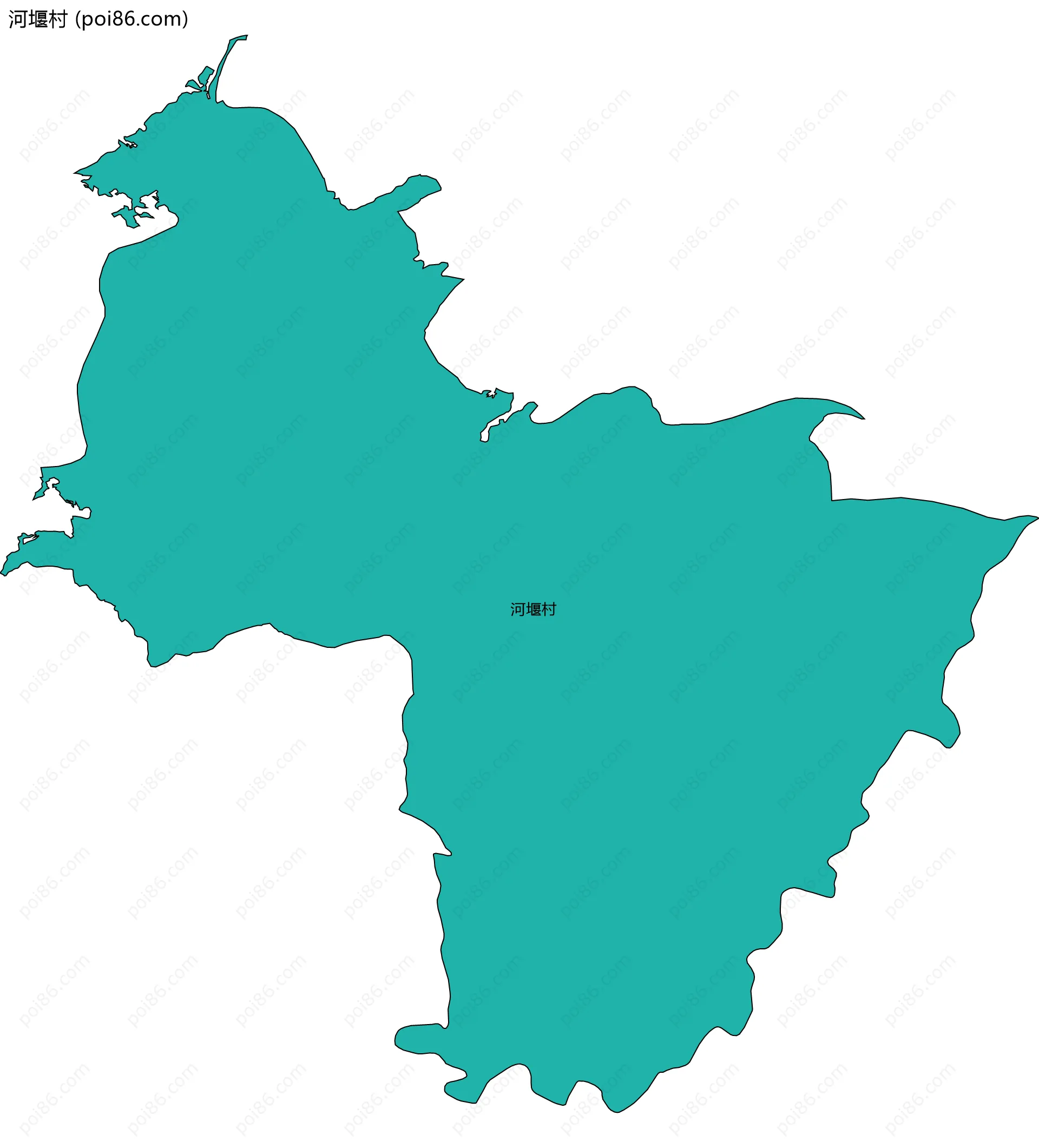 河堰村边界地图