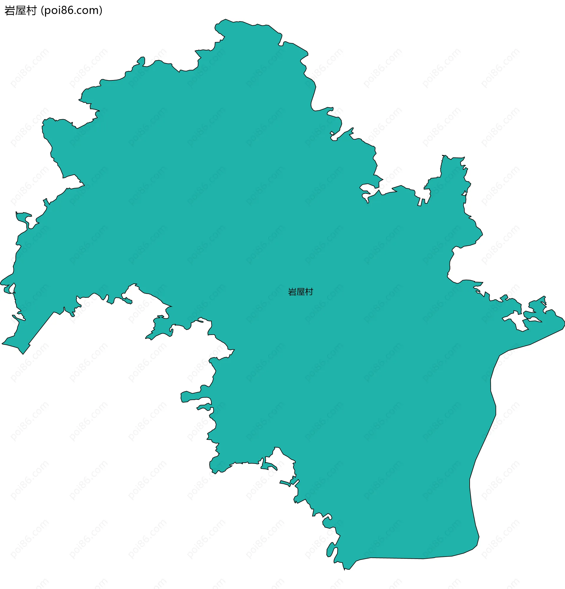 岩屋村边界地图