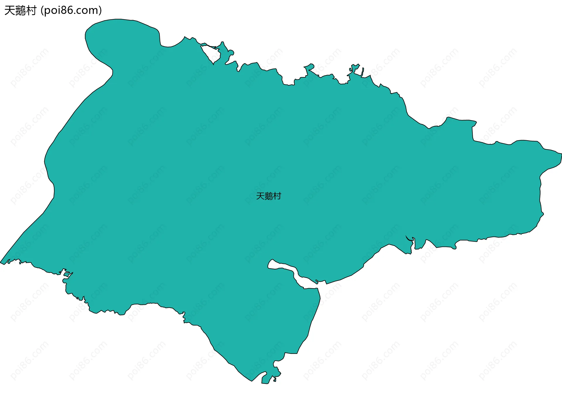 天鹅村边界地图