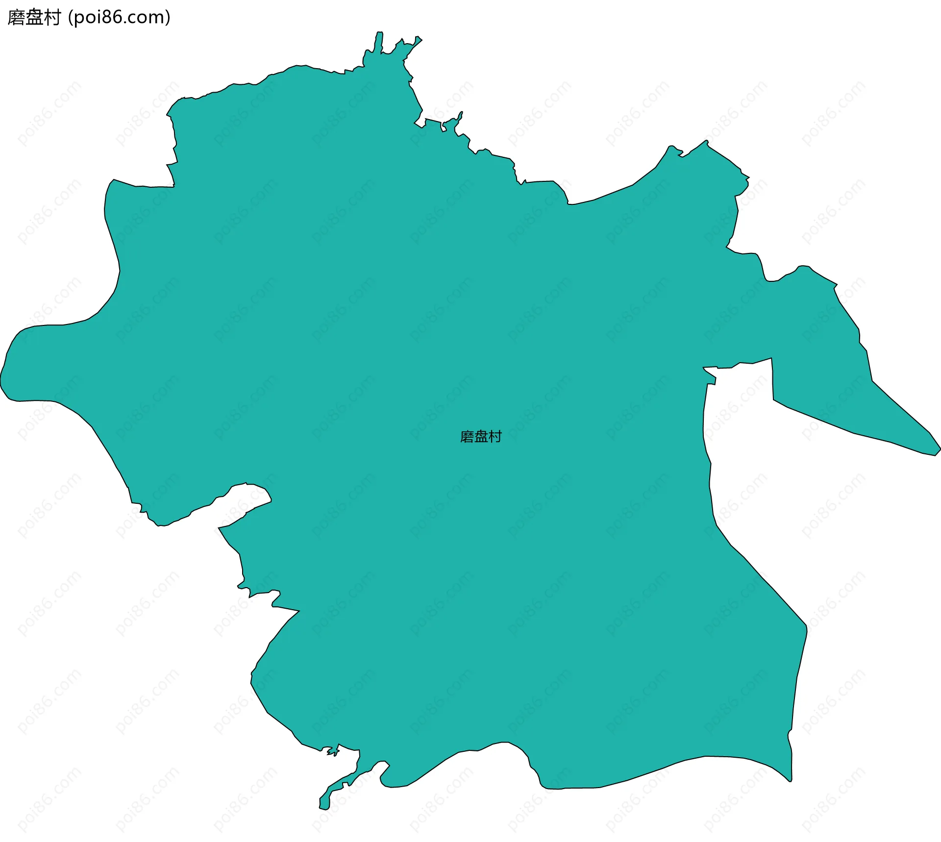 磨盘村边界地图