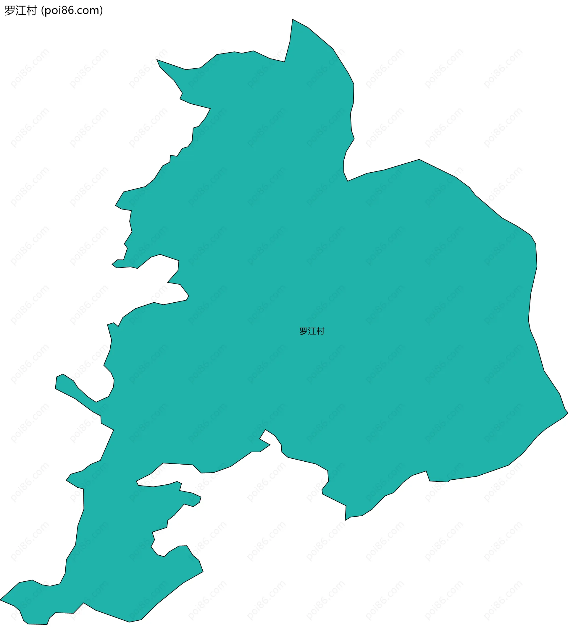 罗江村边界地图