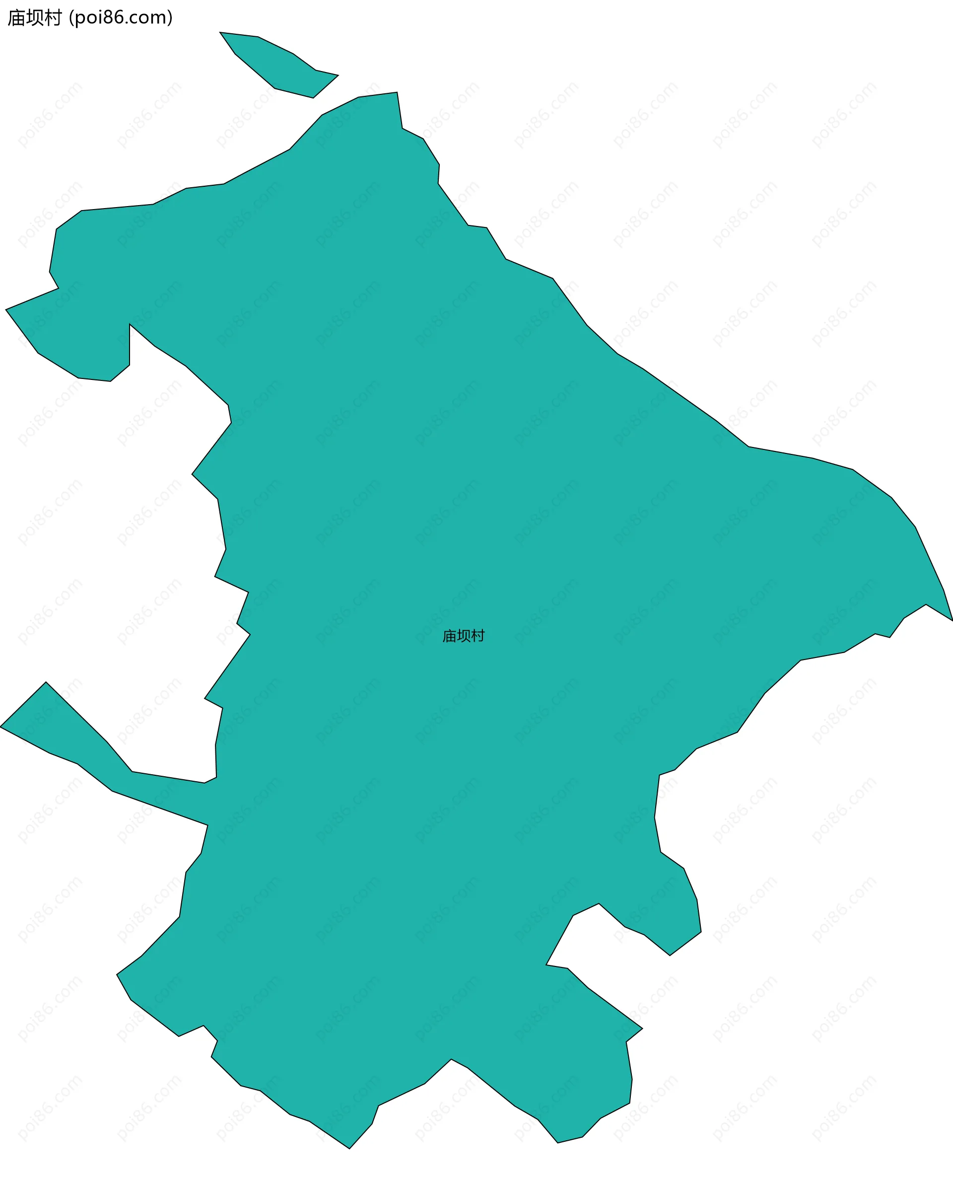 庙坝村边界地图