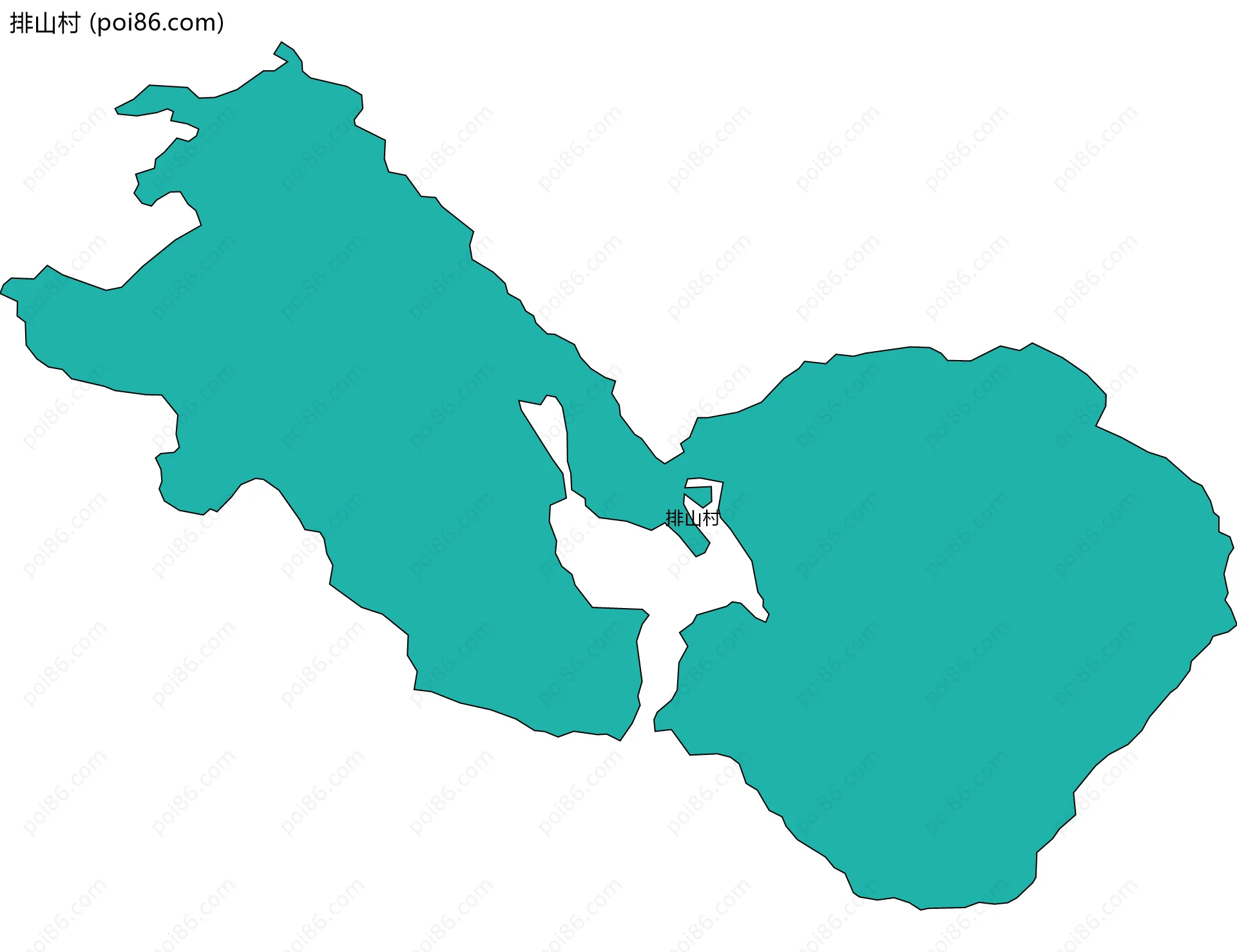 排山村边界地图
